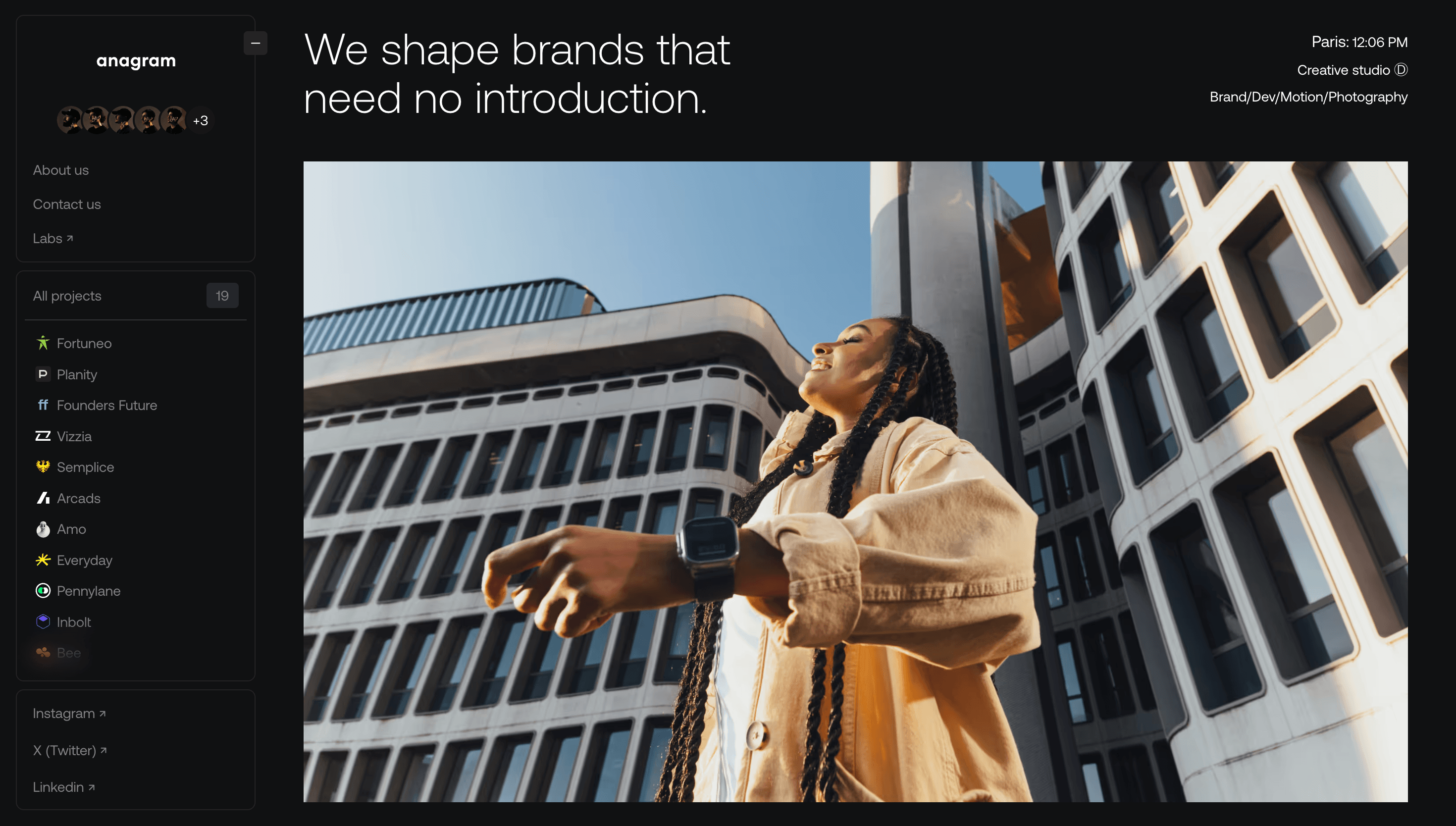 Anagram Club — Agency, Branding website design