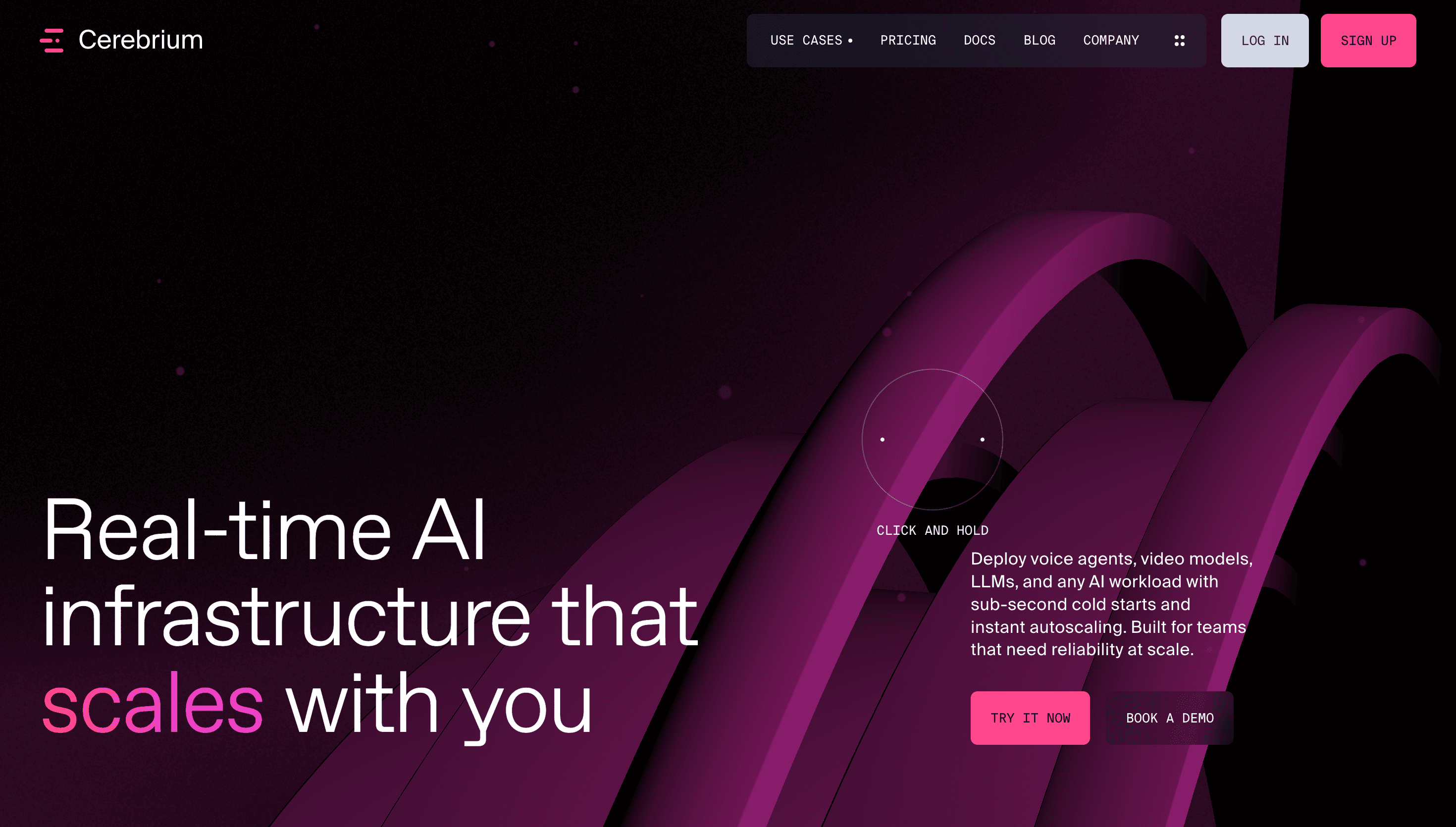 Cerebrium — Cloud, Dev website design