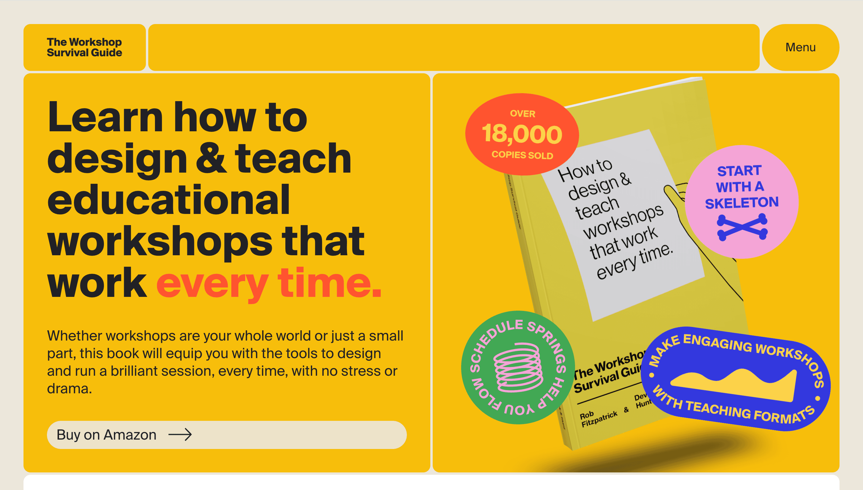 The Workshop Survival Guide — Education, Productivity website design