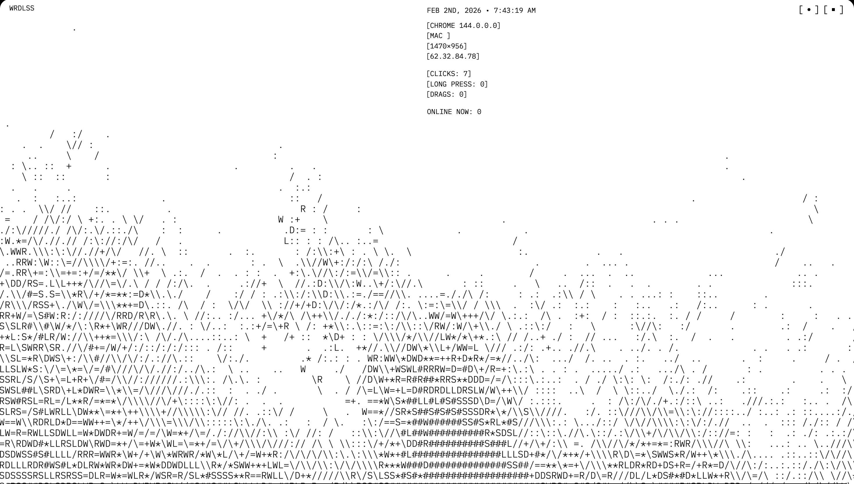 WRDLSS — Agency, Studio website design