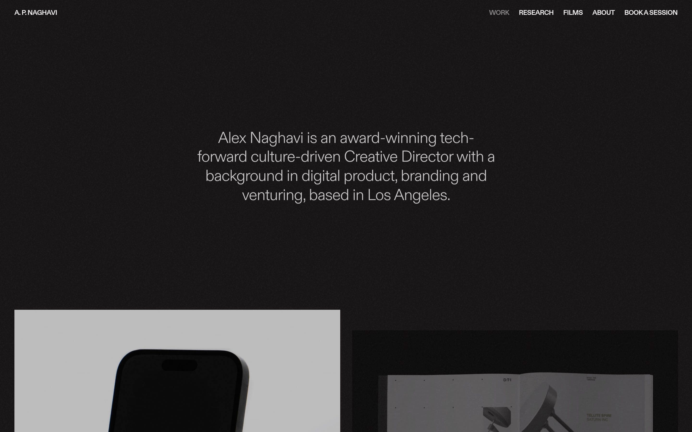 Alex Naghavi — Award, Designer website design