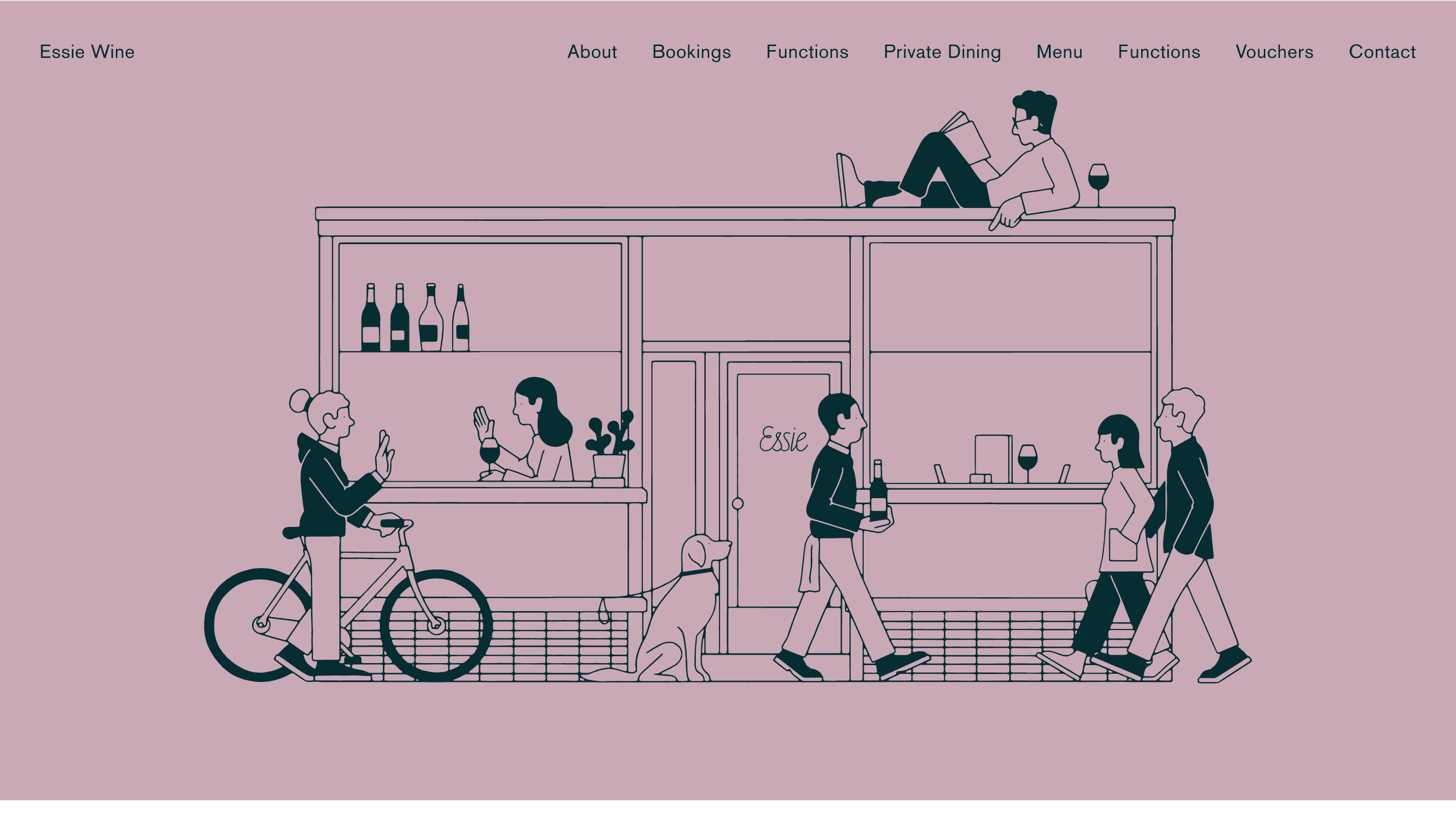 Essie Wine — Fashion, Food website design