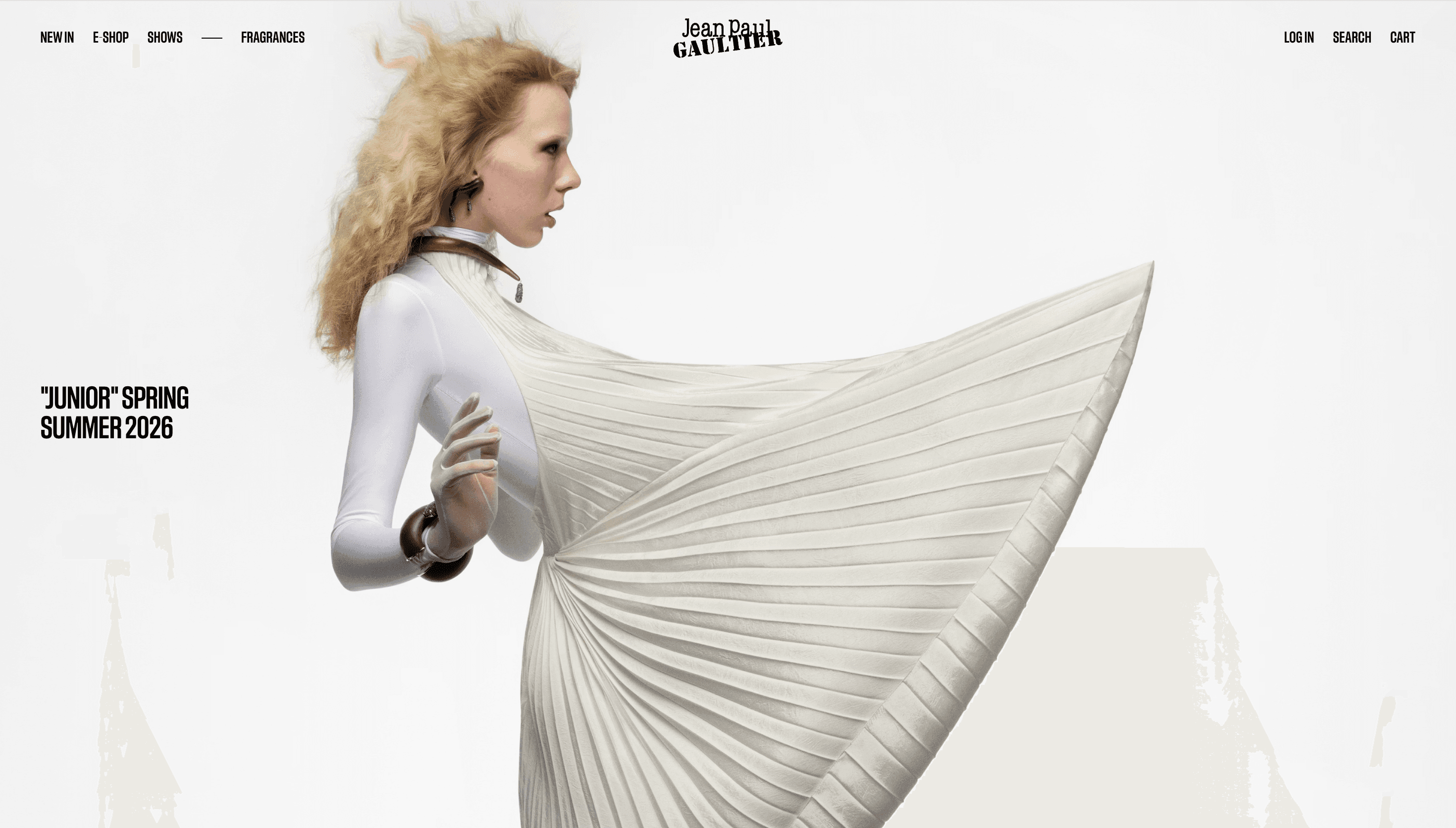 Jean Paul Gaultier — Fashion, E-commerce website design