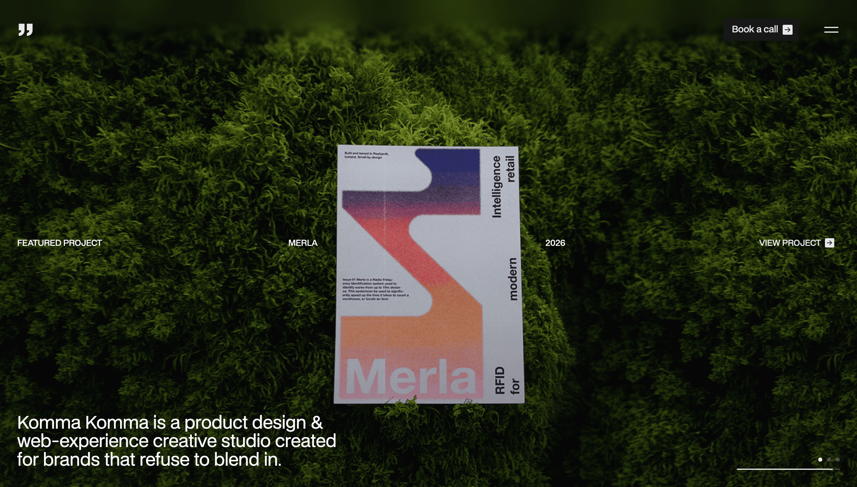 Kommakomma — Agency, Studio website design