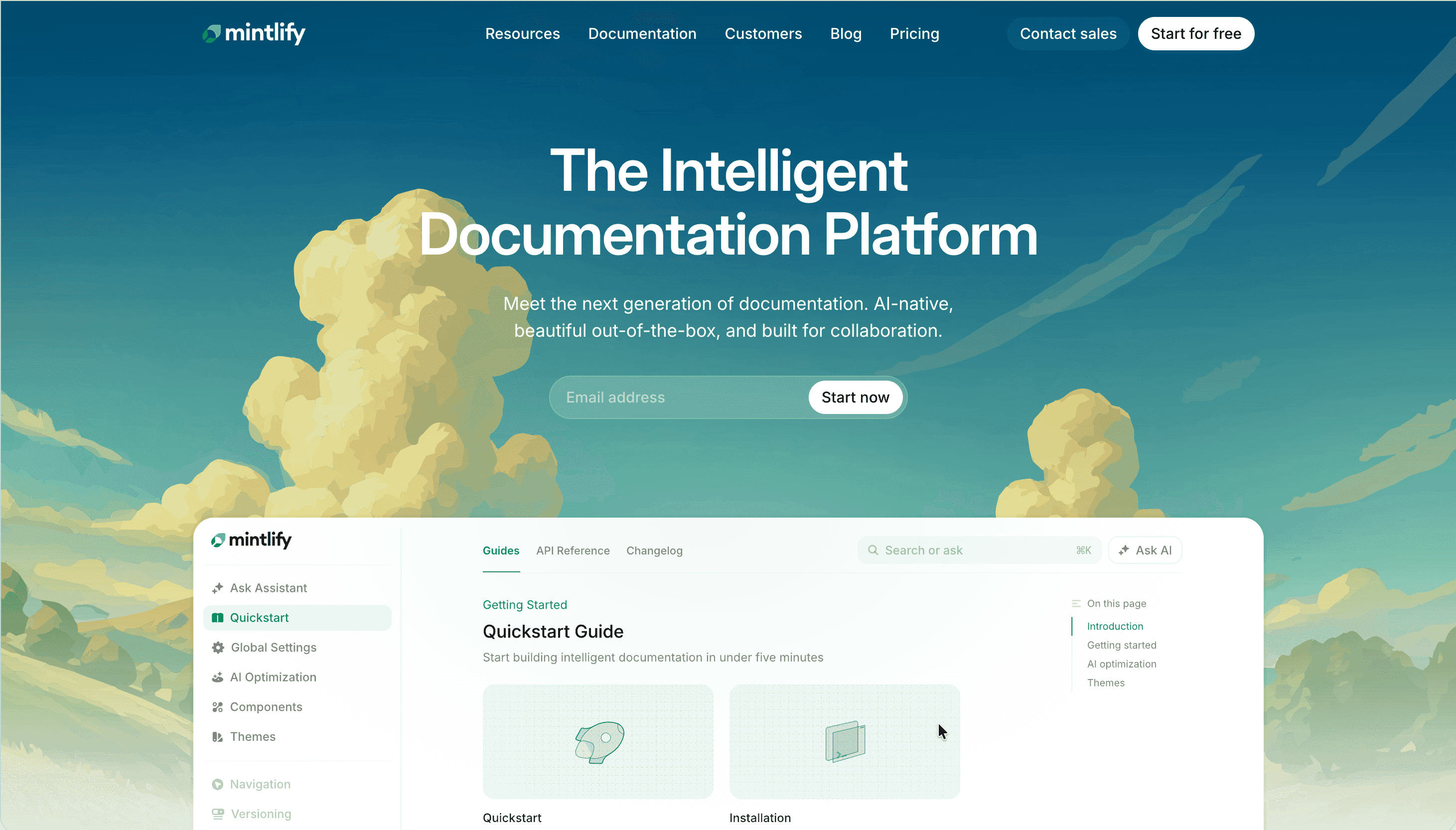 Mintlify — SaaS, Minimal website design