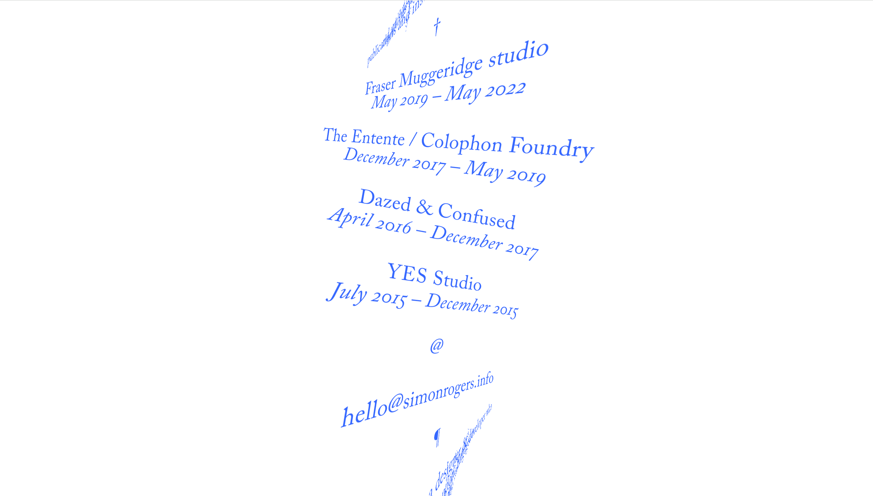 Simon Rogers — Designer, Developer website design