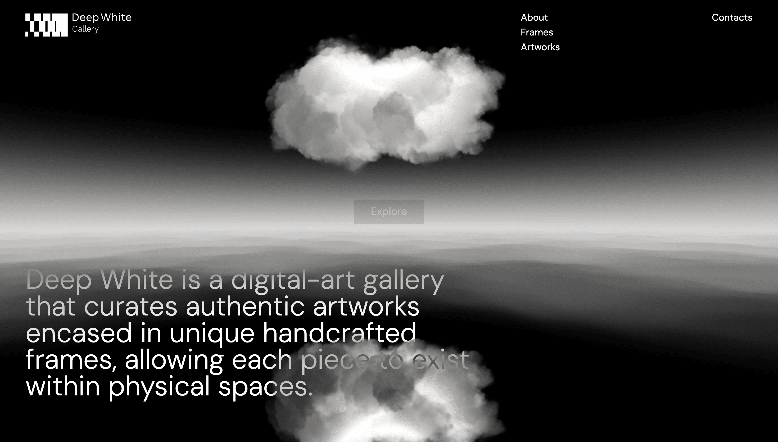 Deep White Gallery — Art, Culture website design