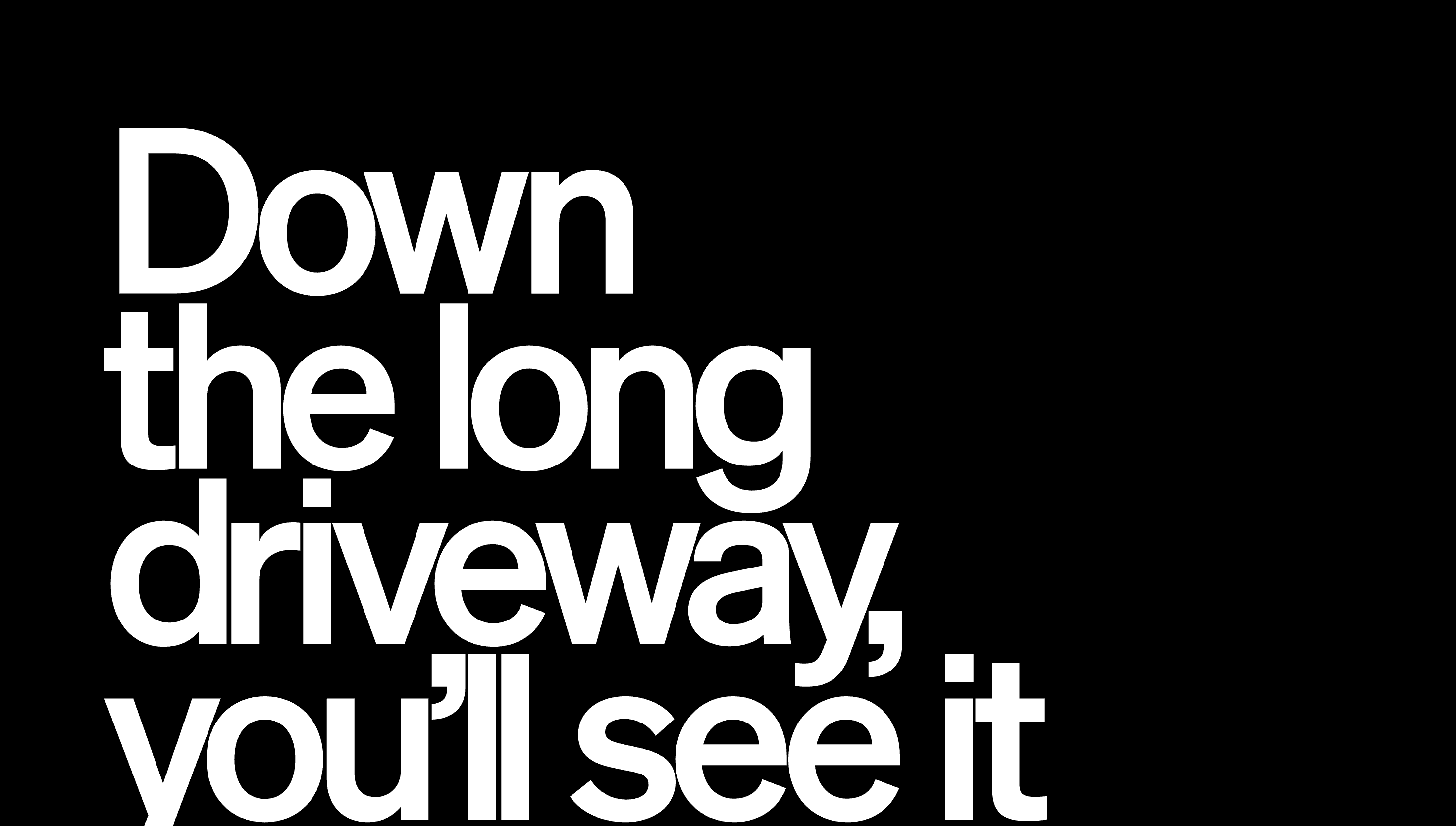 Down the long driveway — Art, Culture website design