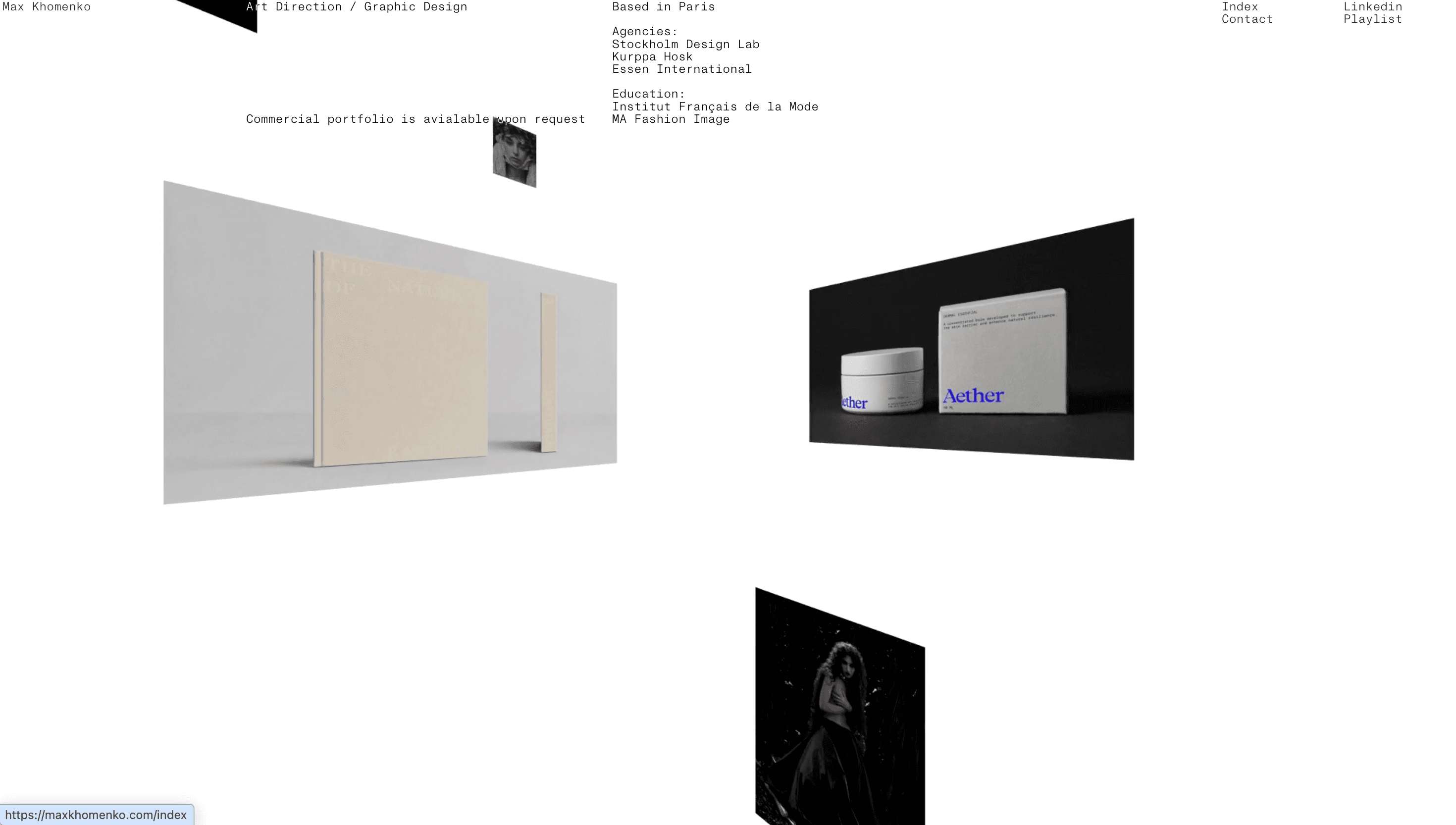 Max Khomenko — Developer, Portfolio website design
