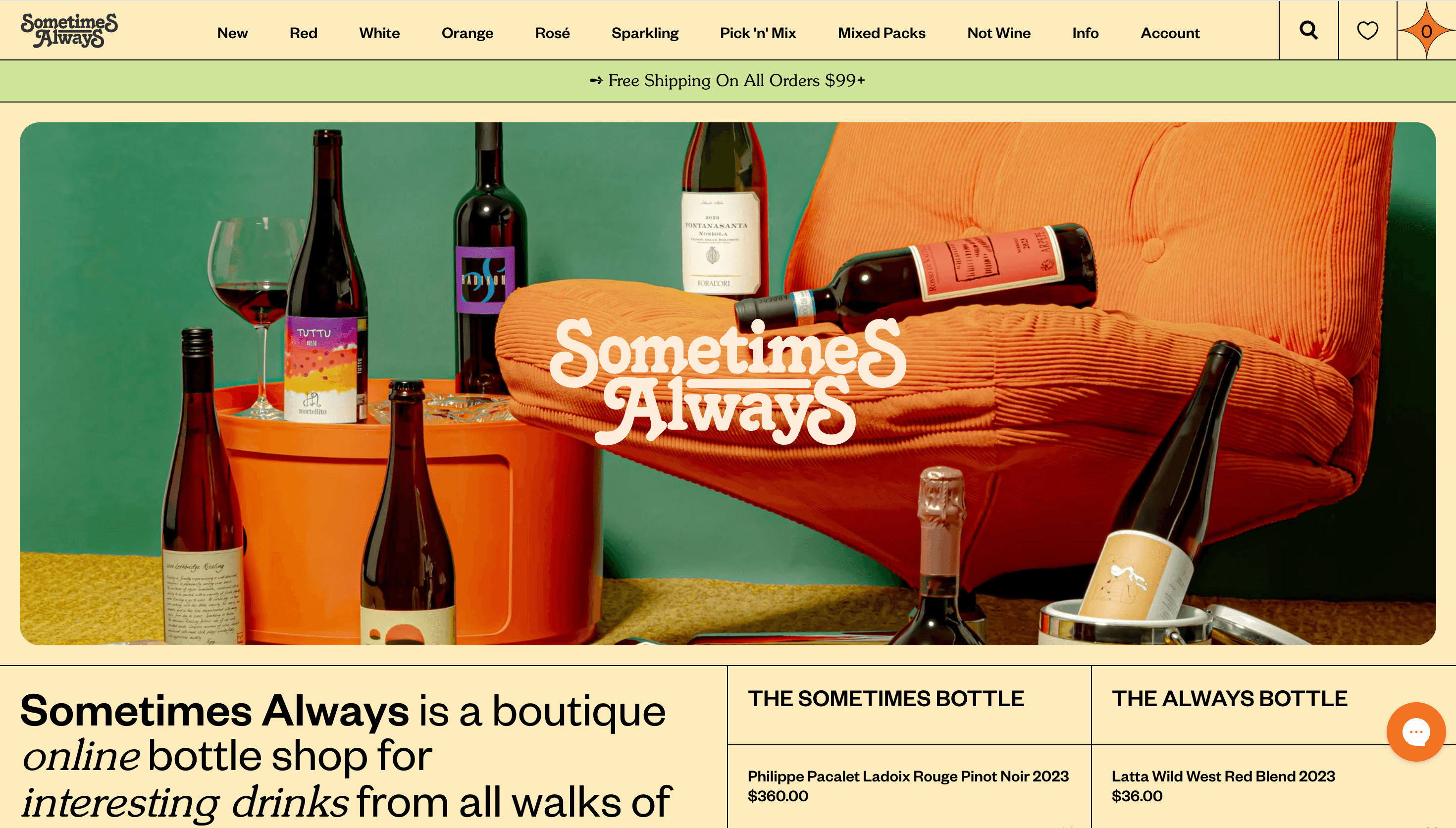 Sometimes Always — E-commerce, Food website design
