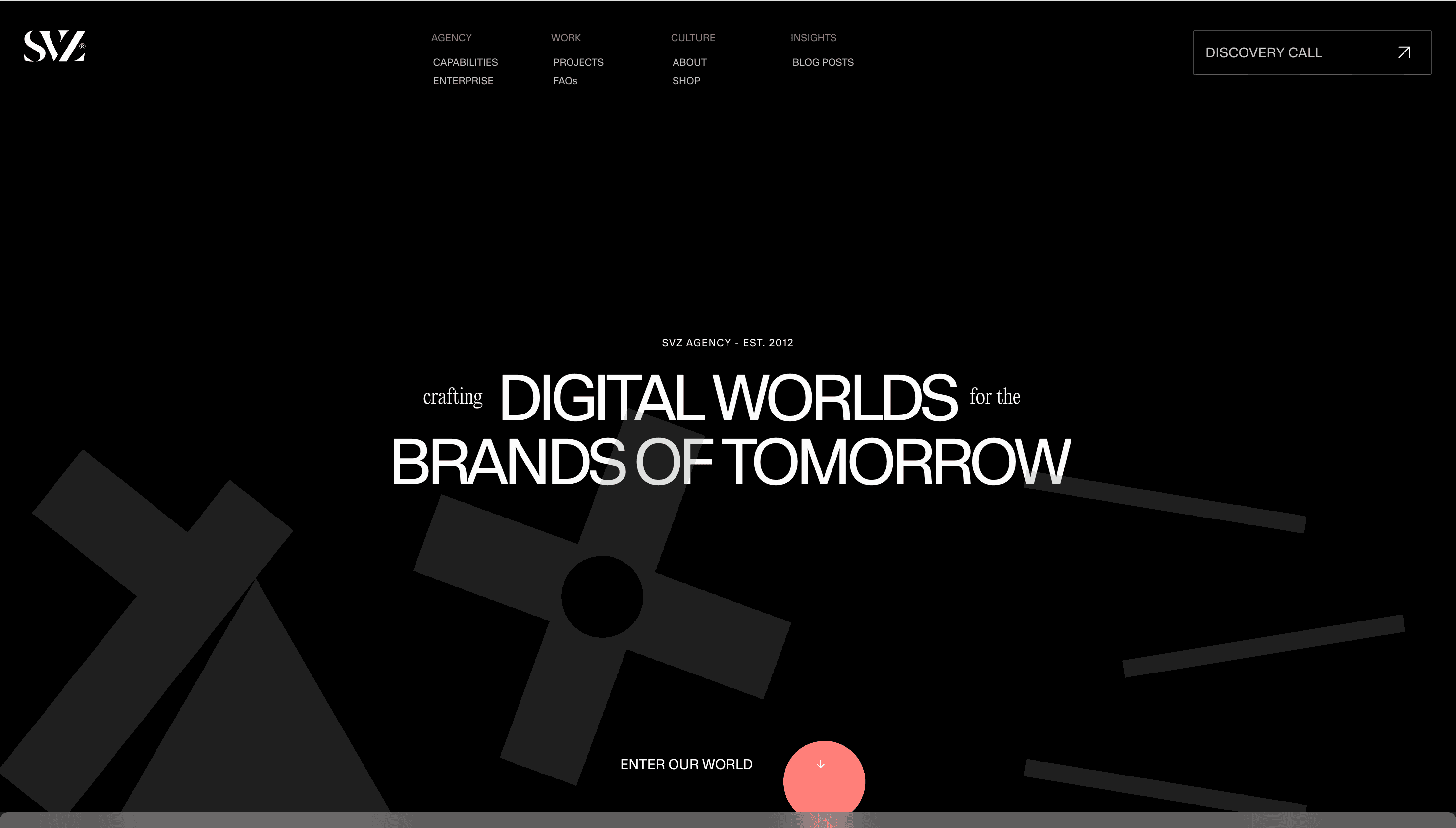 SVZ — Agency, Product website design