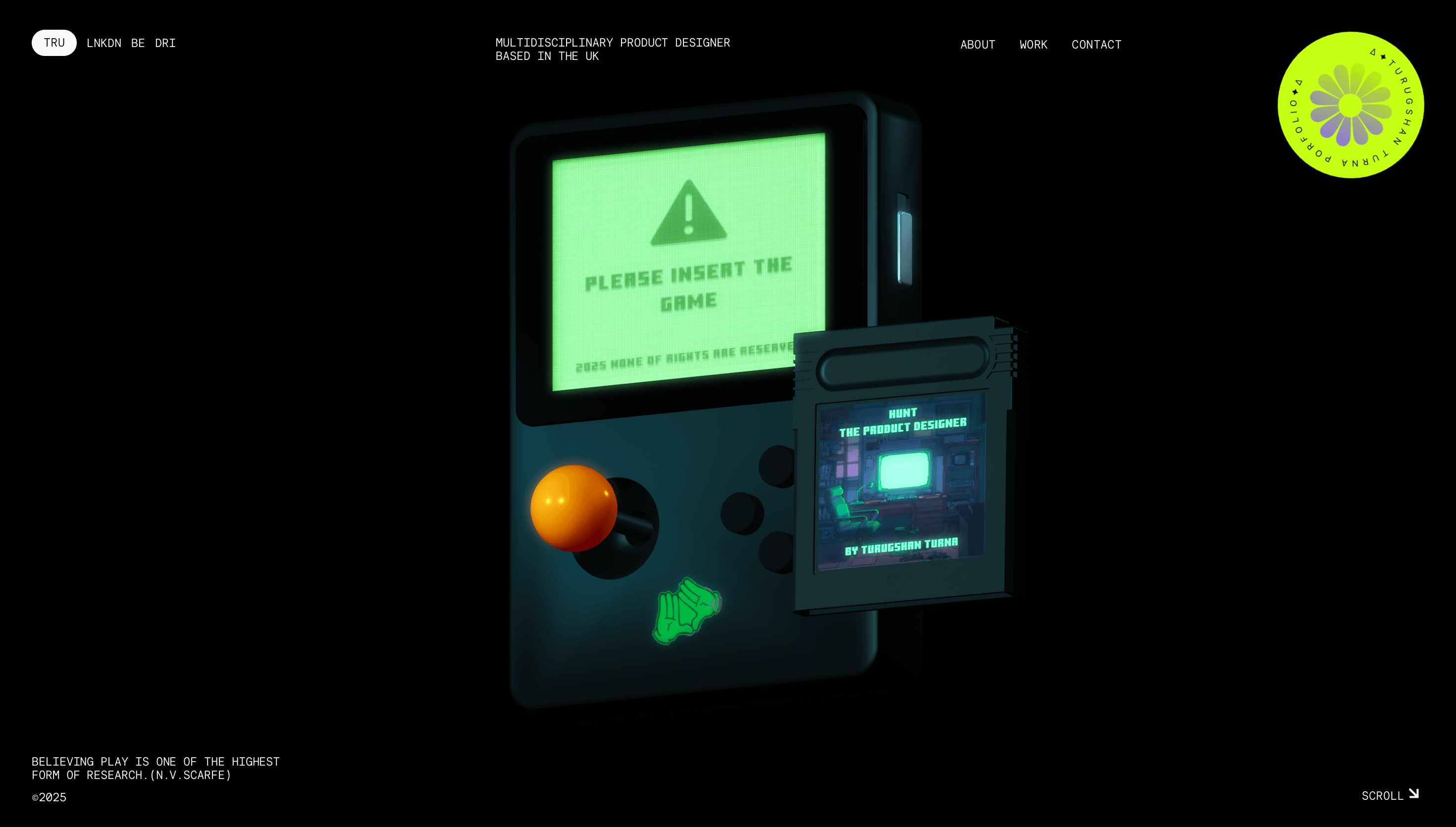 Turugshan Turna — Designer, Portfolio website design