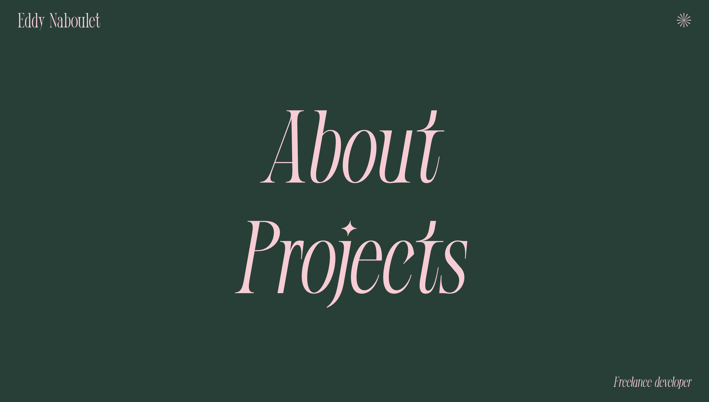 Eddy Naboulet — Developer, Designer website design