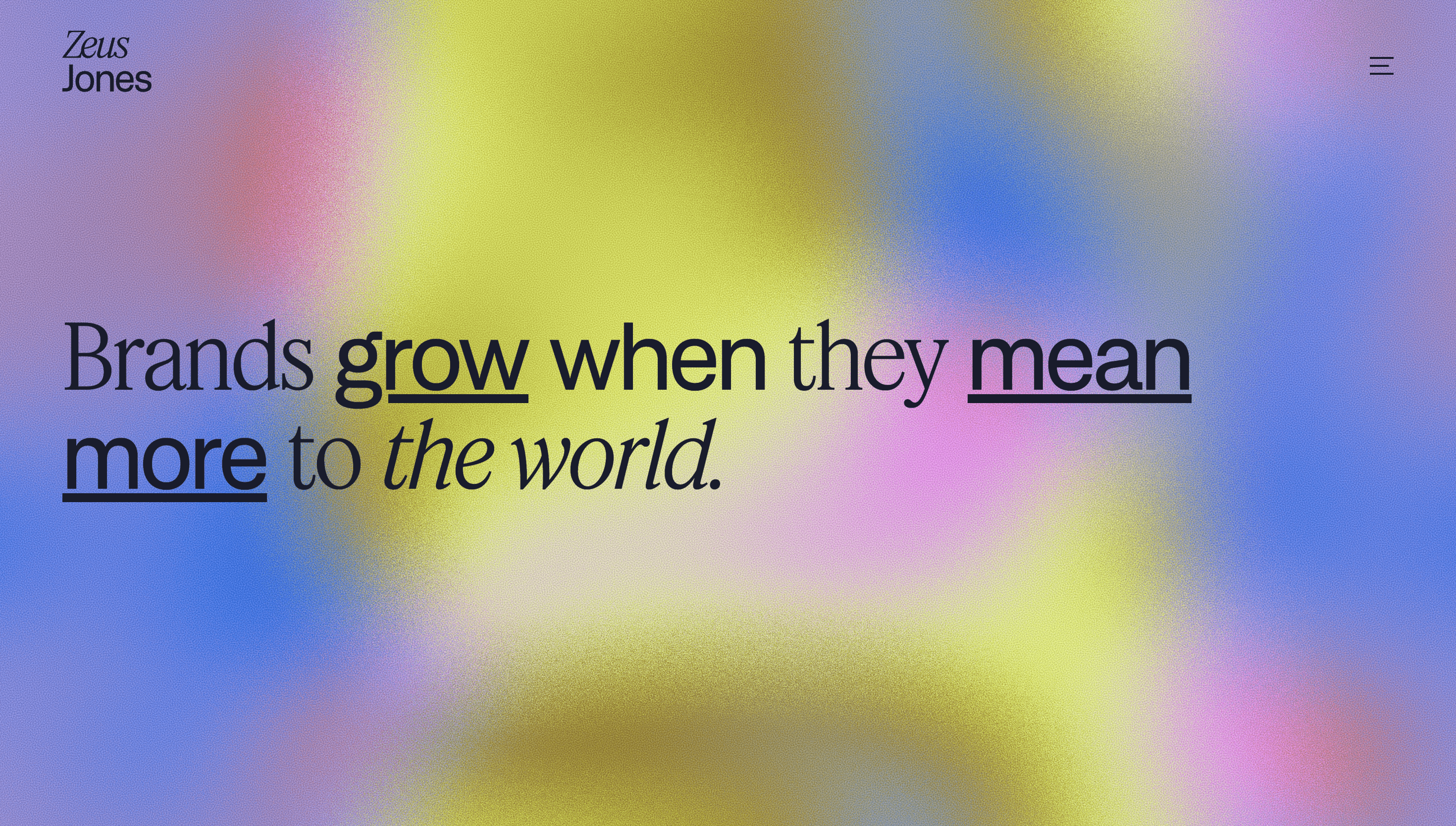 Zeus Jones — Agency, Branding website design