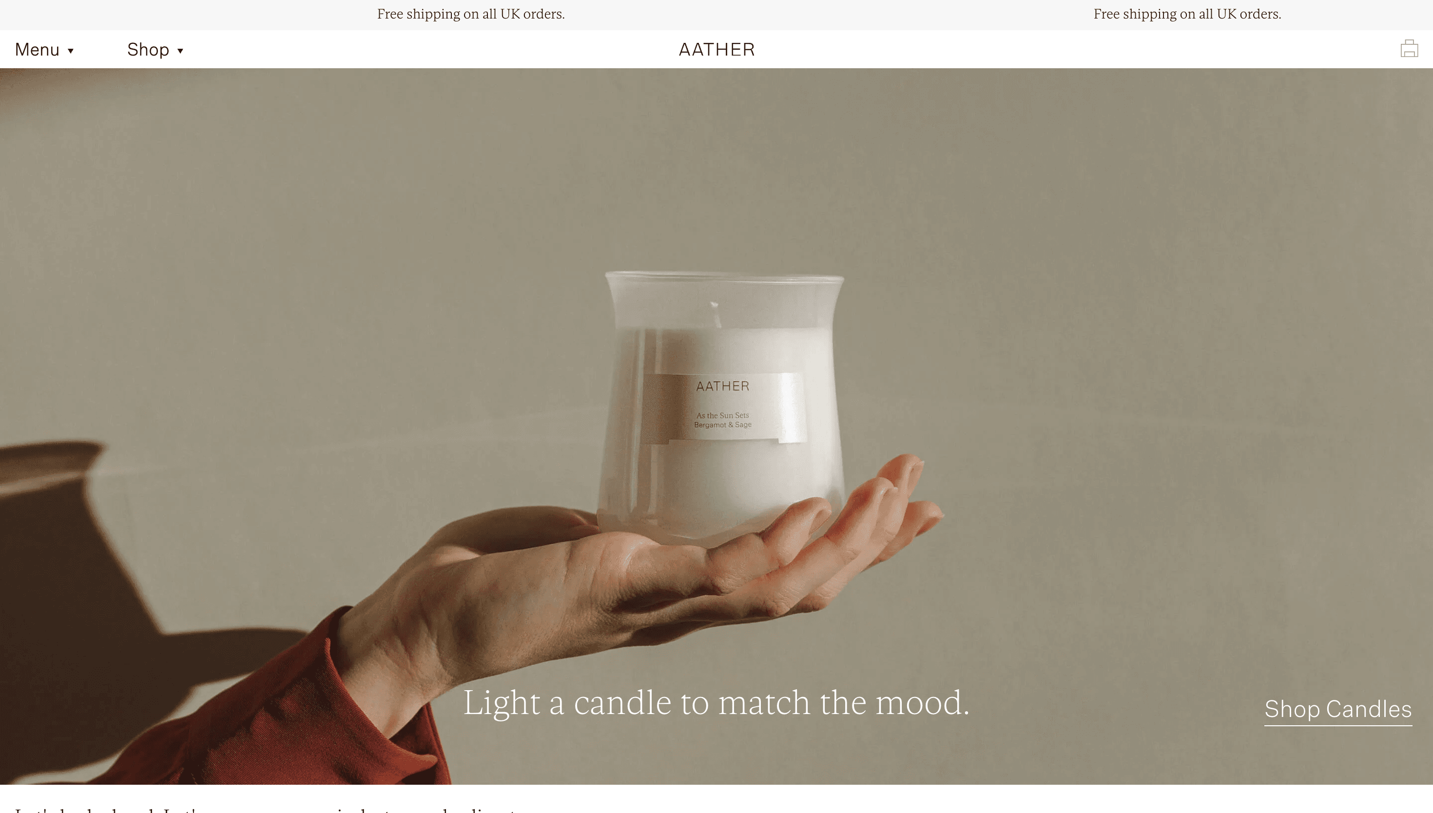 AATHER — Fashion, E-commerce website design