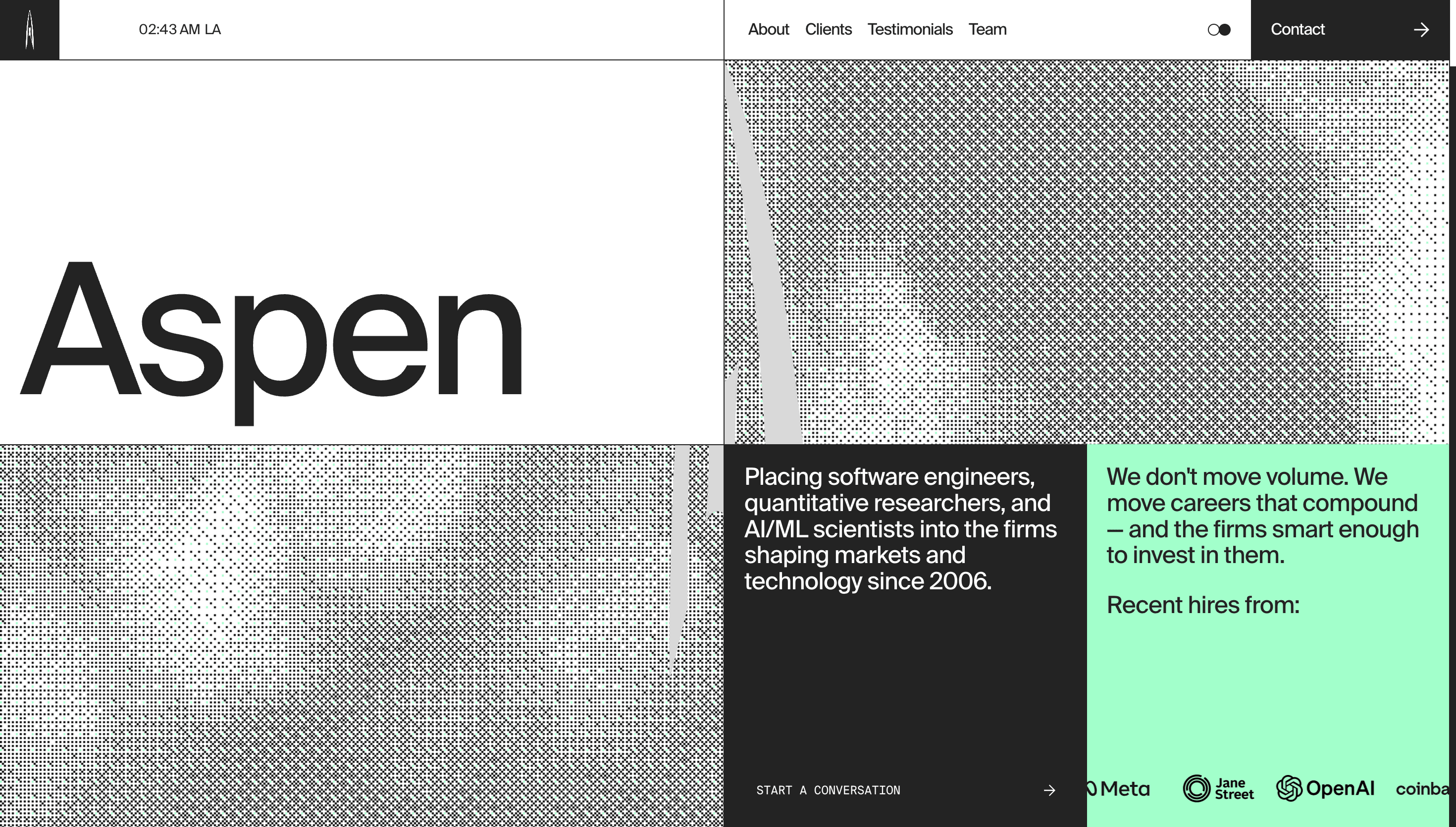Aspen Search — Finance, Tech website design