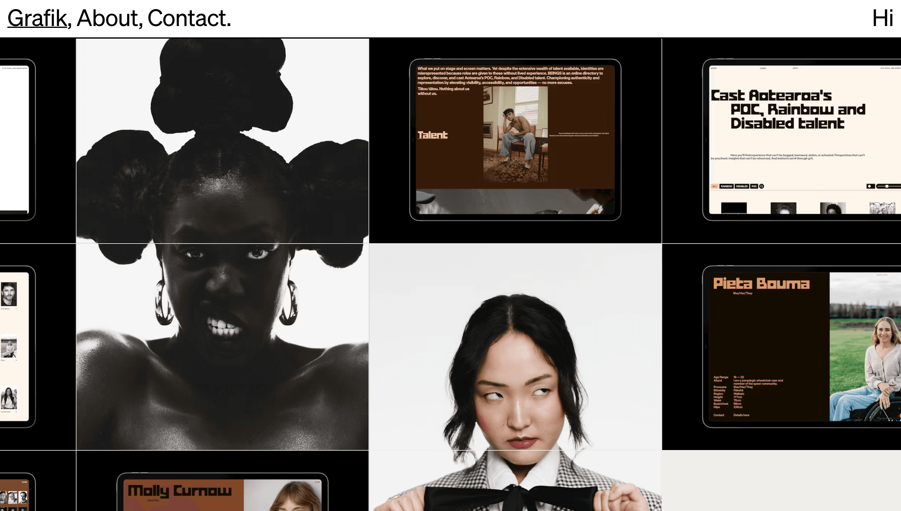 Grafik — Agency, Studio website design