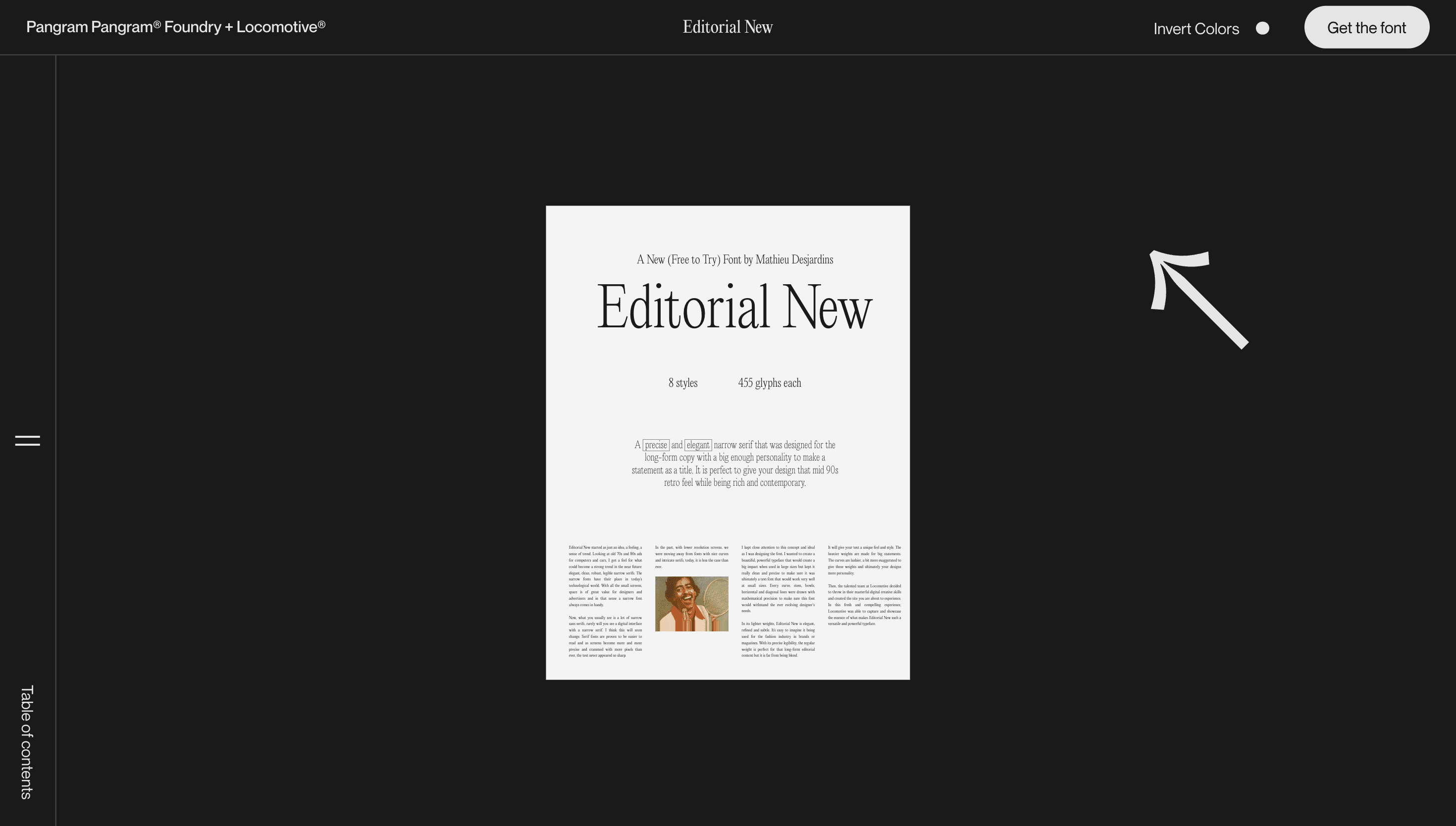 Editorial New — Fonts, Typography website design