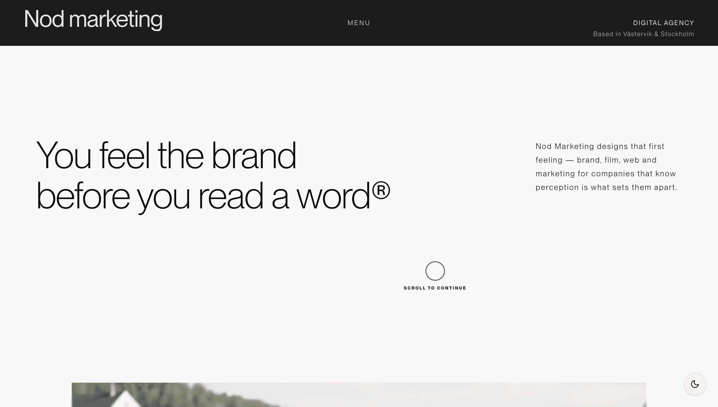 Nod Marketing — Agency, Award website design