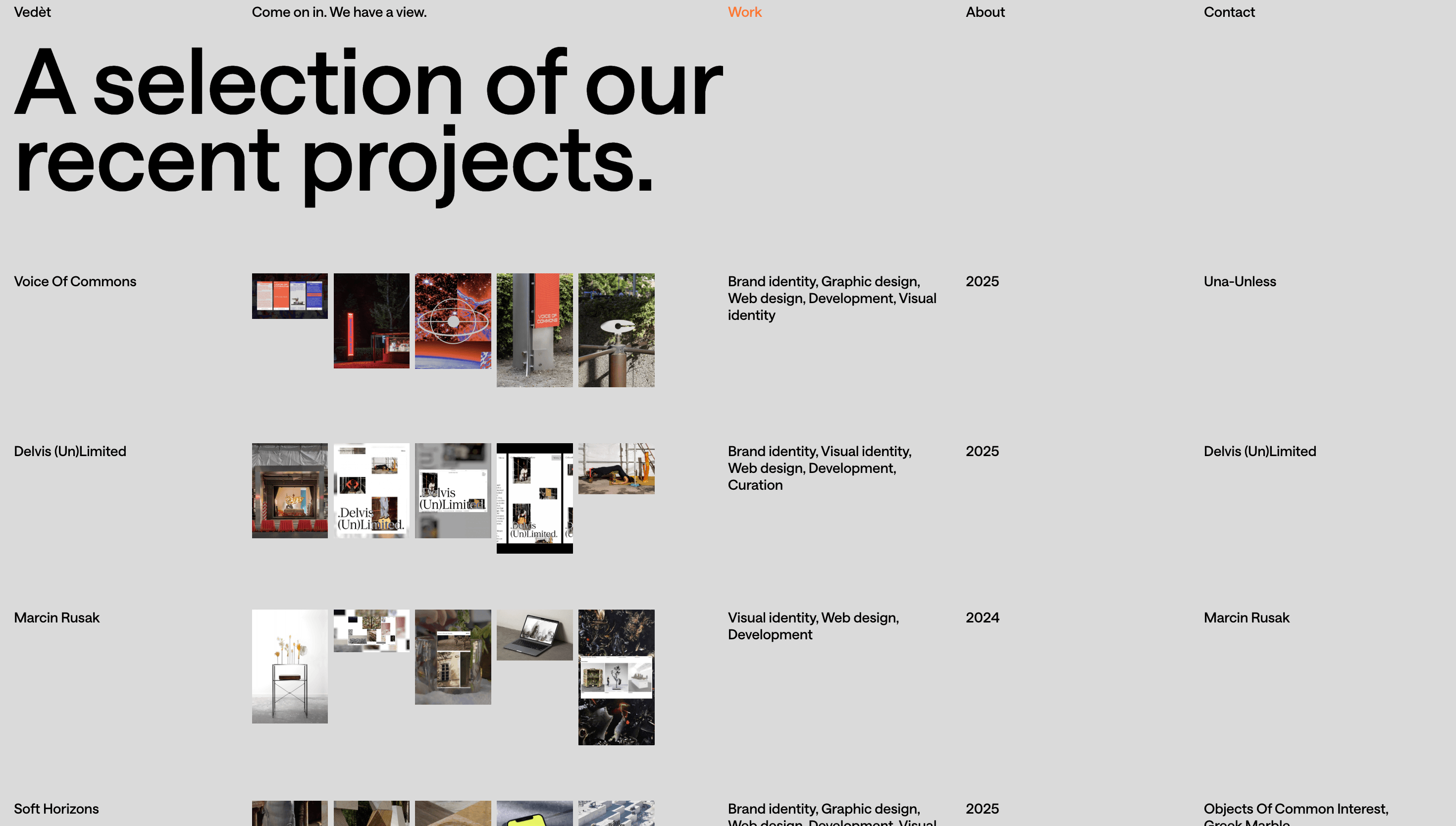 STUDIO VEDÈT — Agency, Studio website design