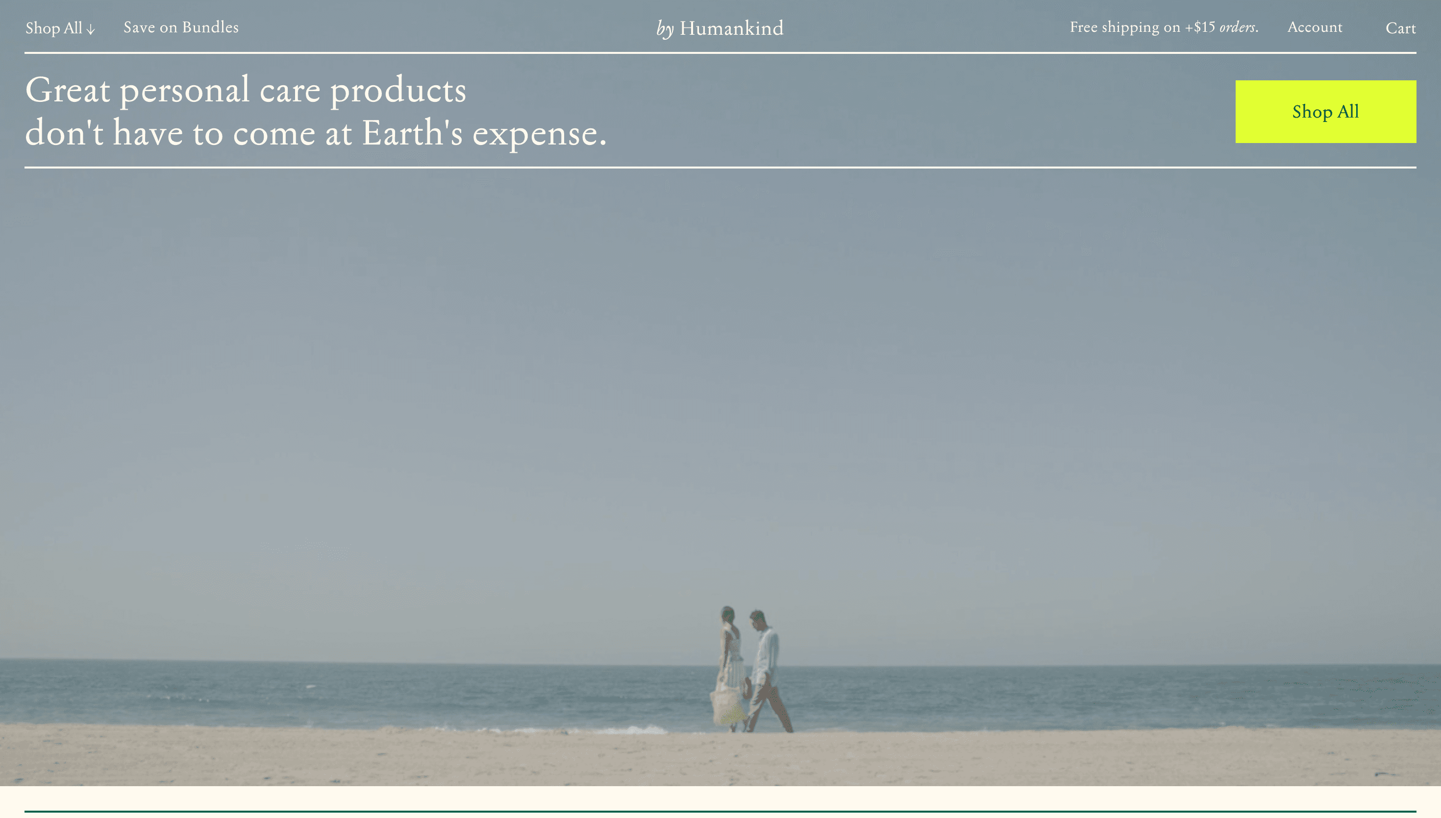 by Humankind — Sustainability, Health website design