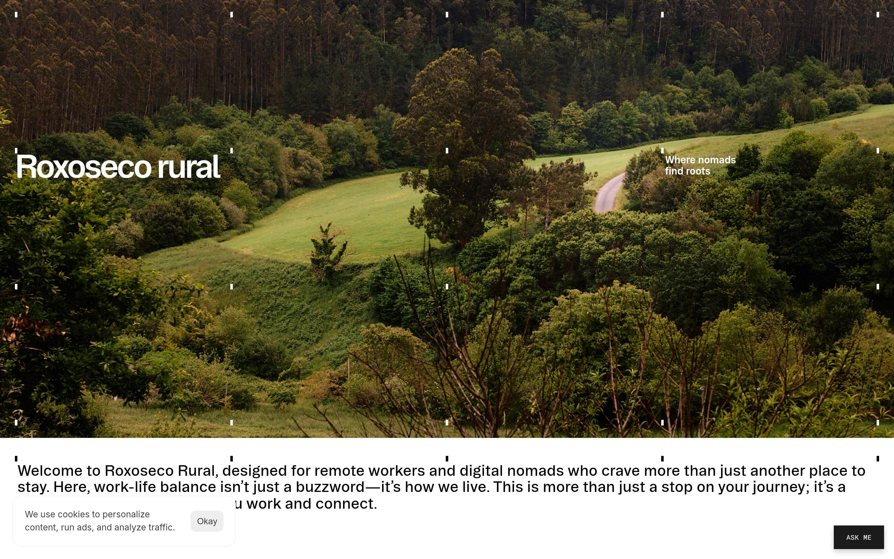 Roxoseco Rural — Travel, Community website design