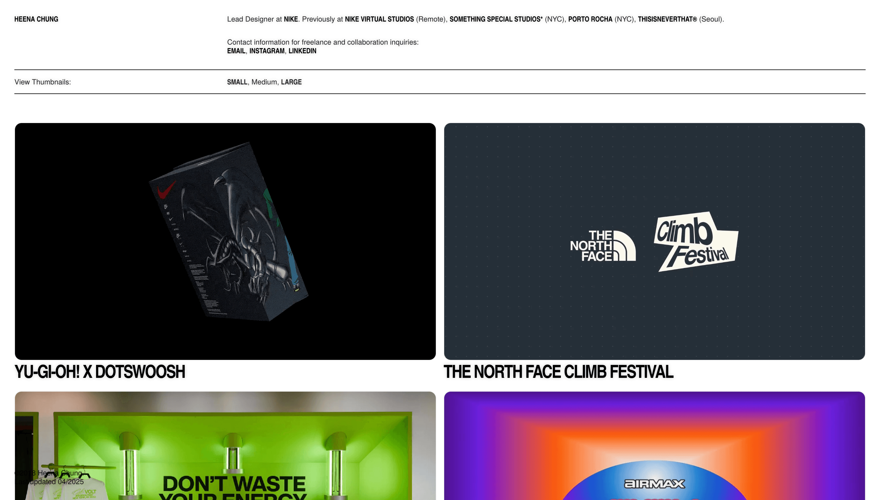 HEENA CHUNG — Designer, Graphic Designer website design