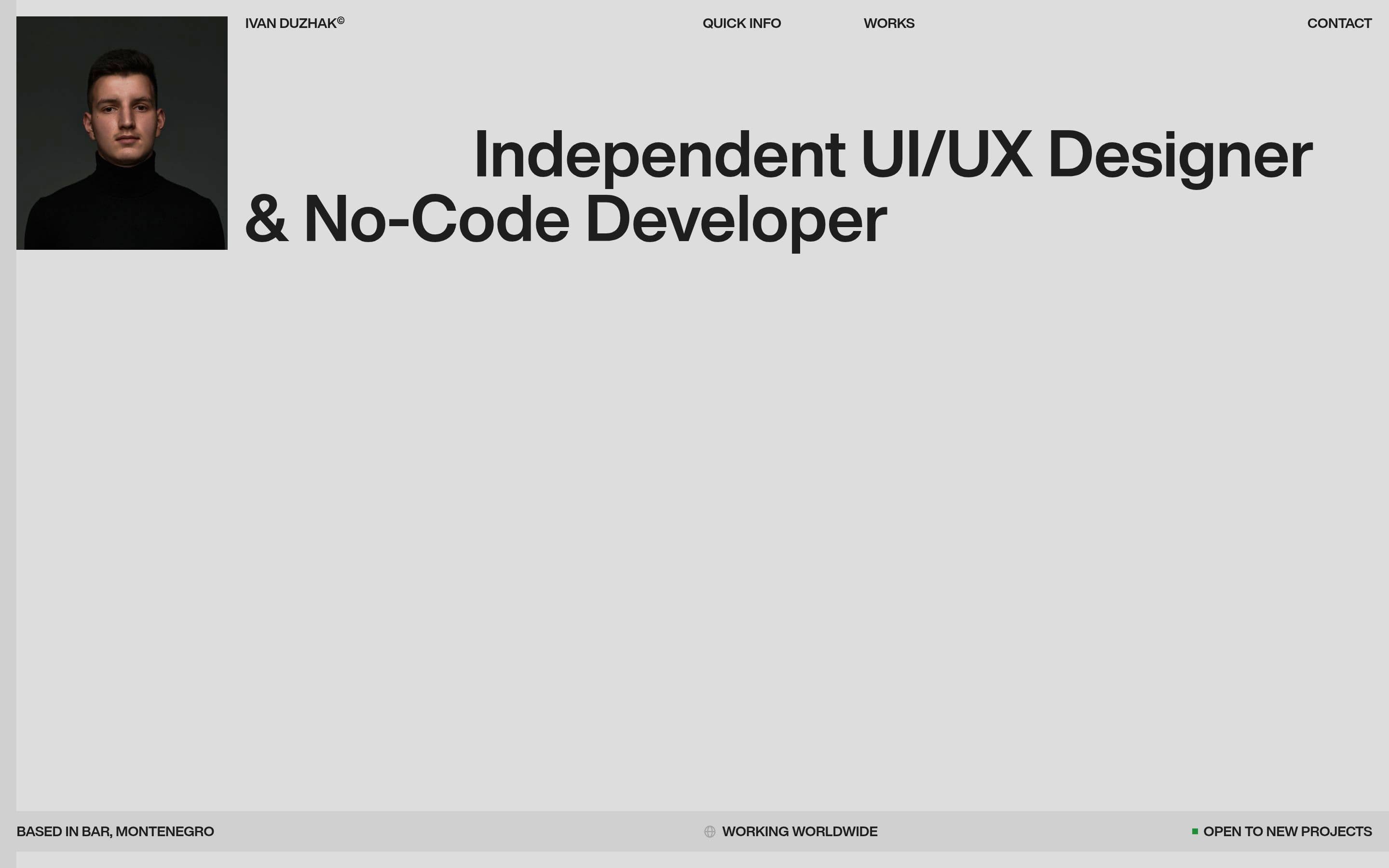 Ivan Duzhak — Designer, Tech website design