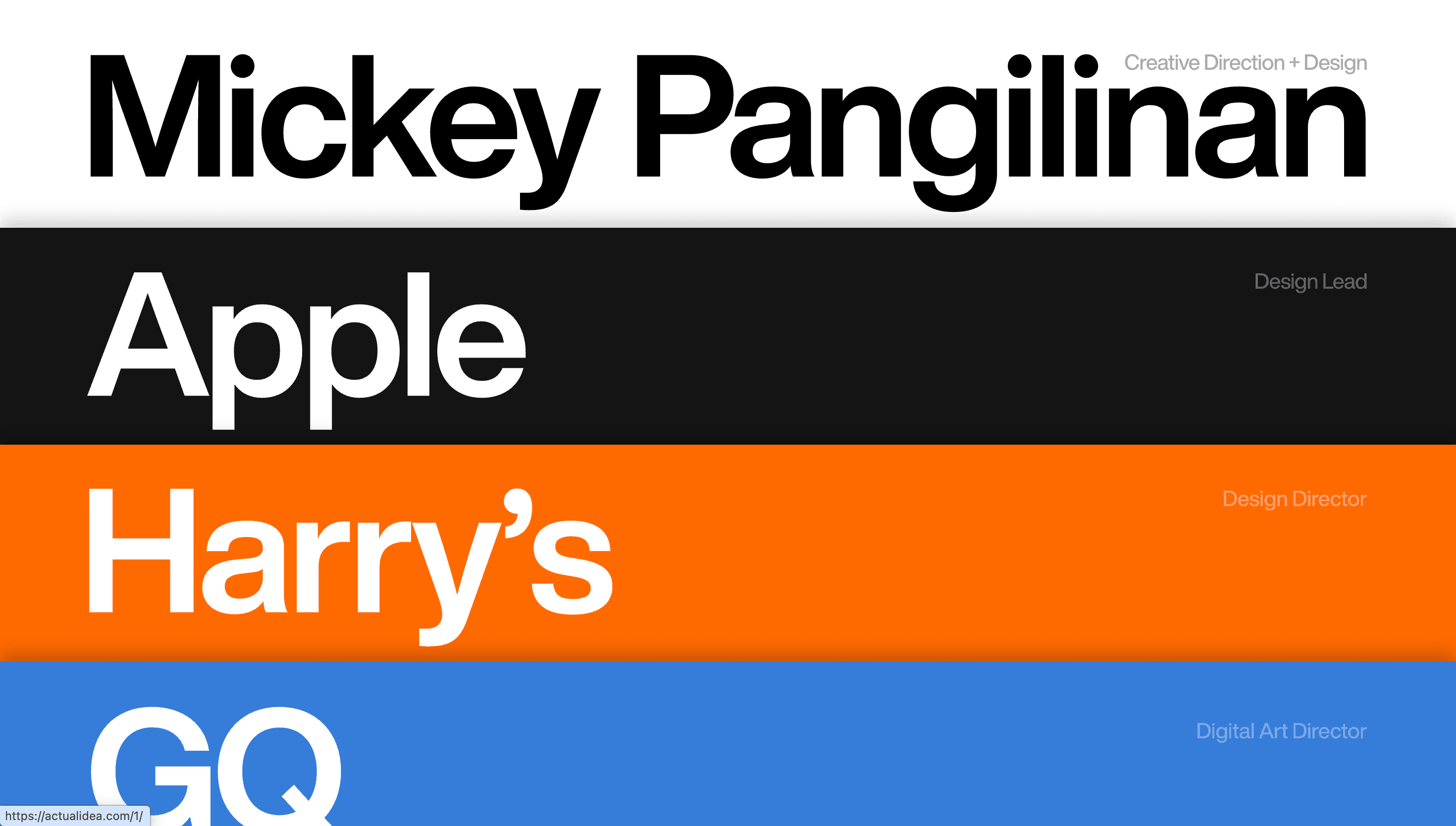 Mickey Pangilinan — Designer, Branding website design