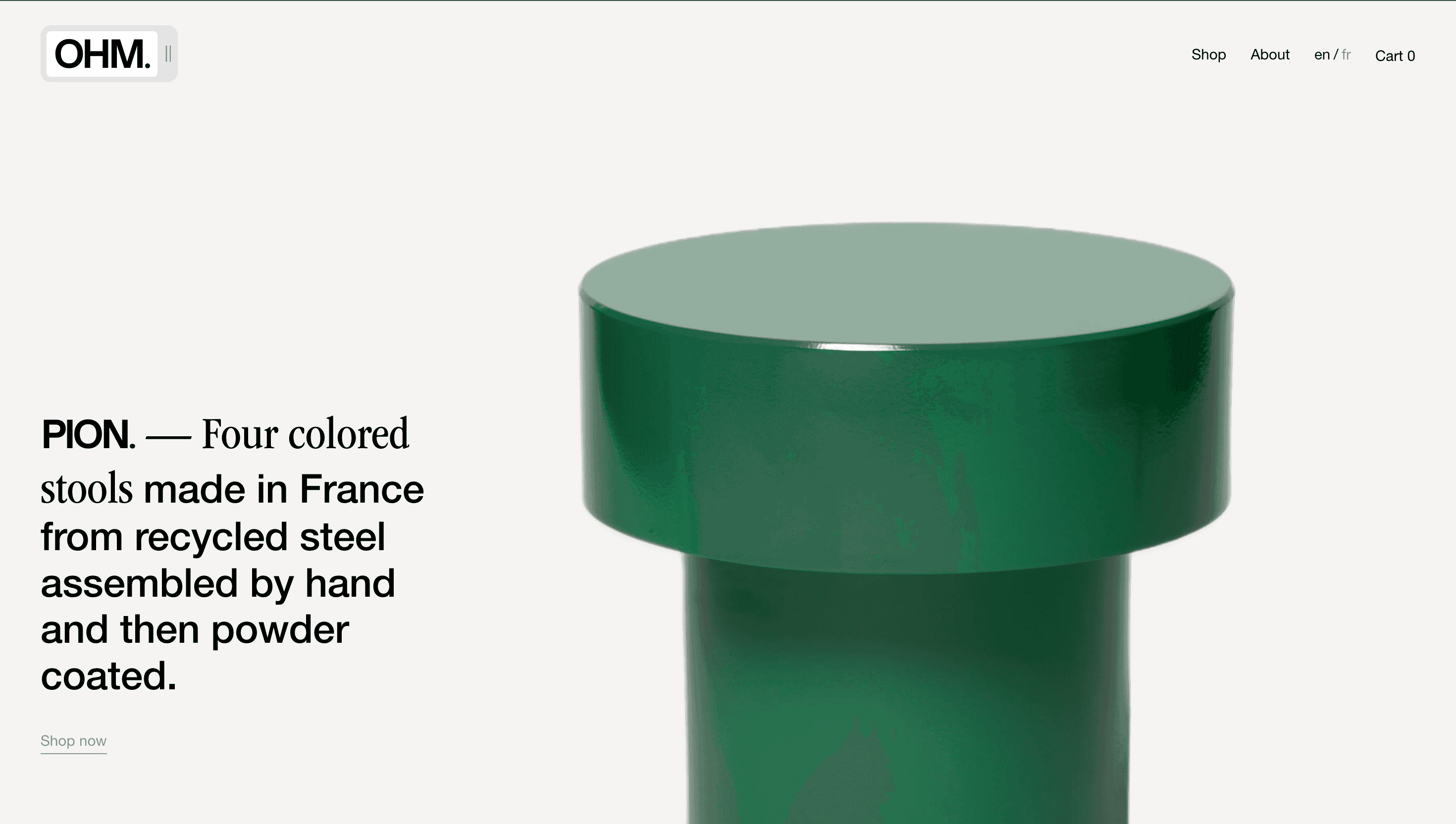 OHM Studio — E-commerce, Product website design