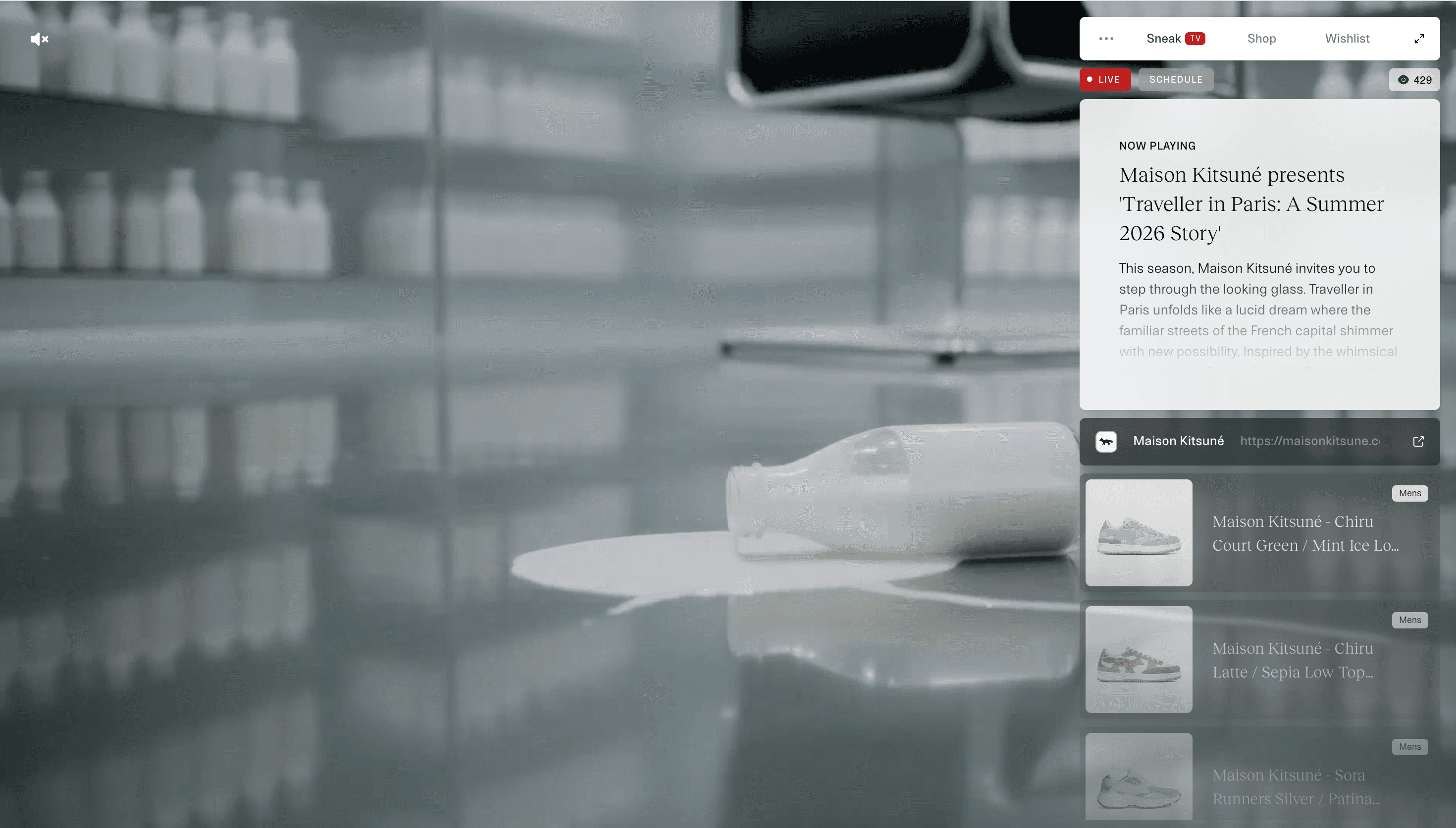 Sneak in Peace — Fashion, E-commerce website design