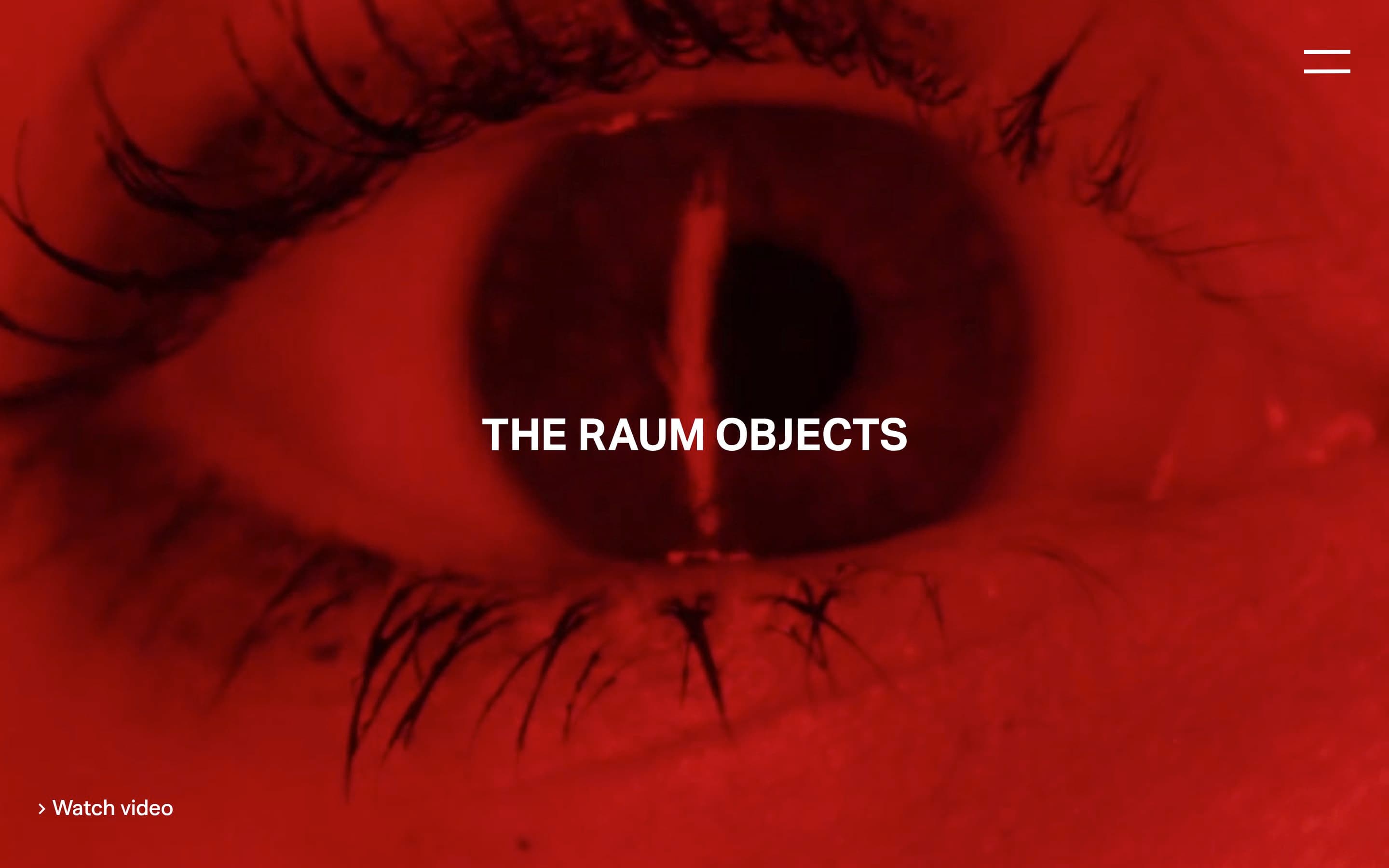 The Raum Objects — Interactive, Storytelling website design