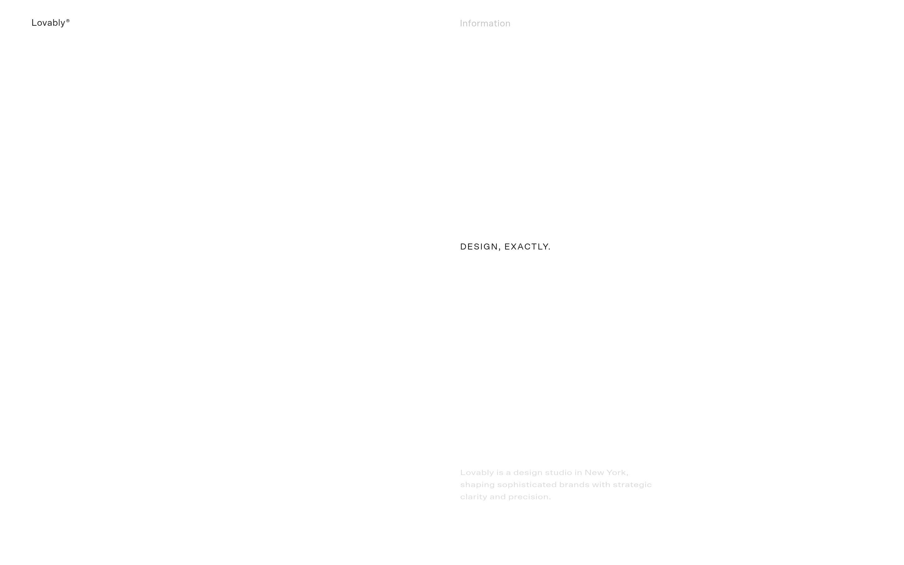Lovably — Agency, Studio website design