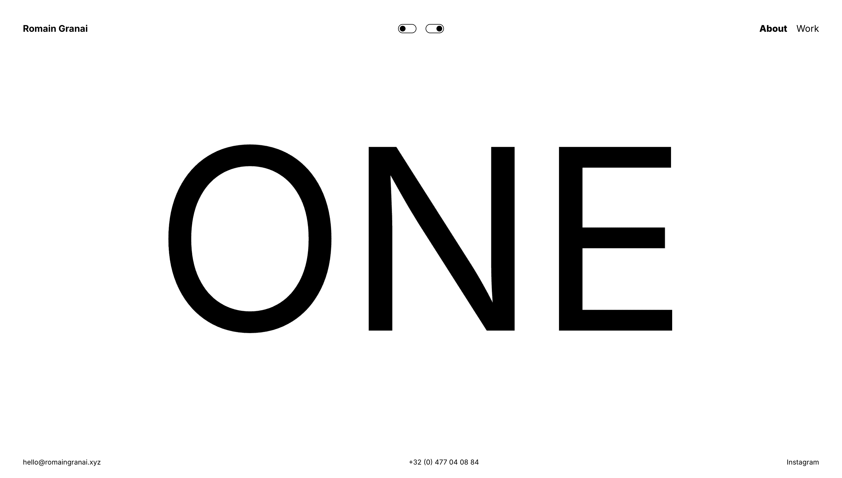 Romain Granai — Animation, Three.js website design
