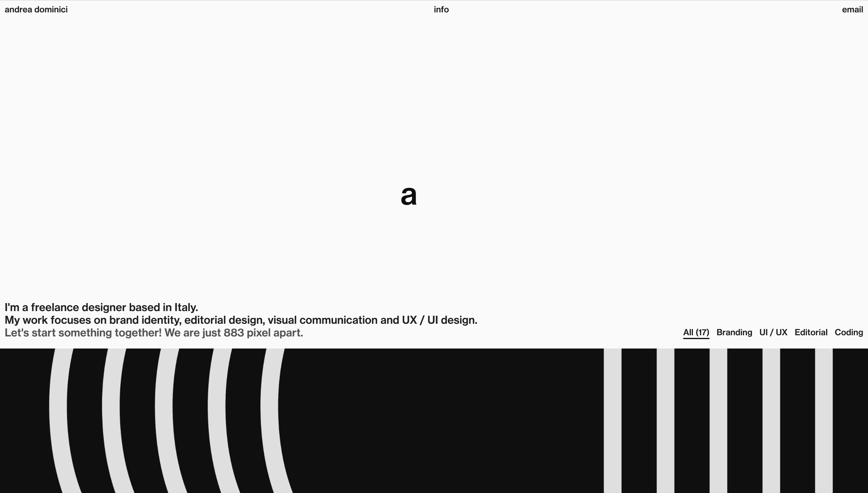 Andrea Dominici — Designer, Portfolio website design