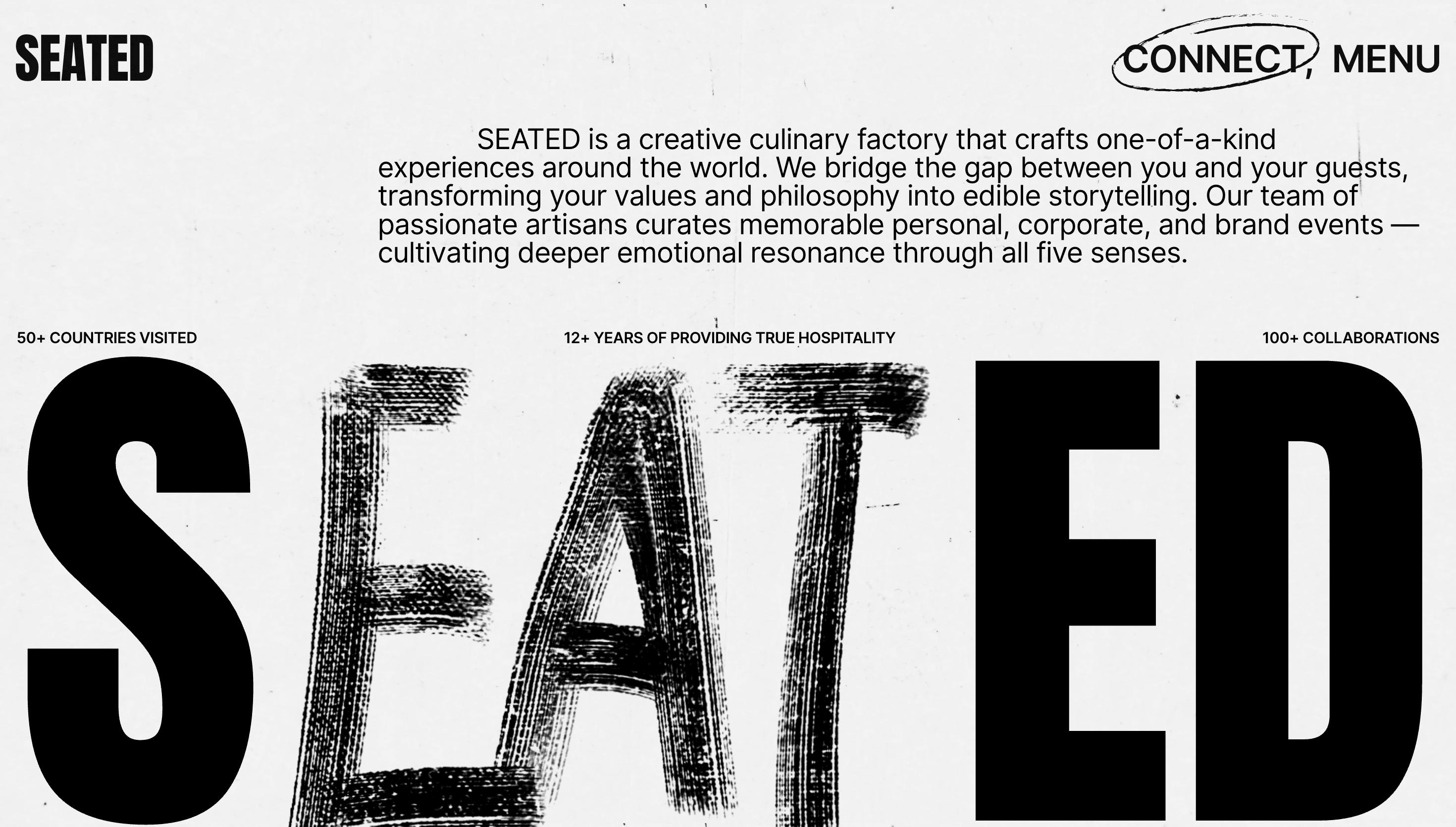 SEATED — Food, Culture website design