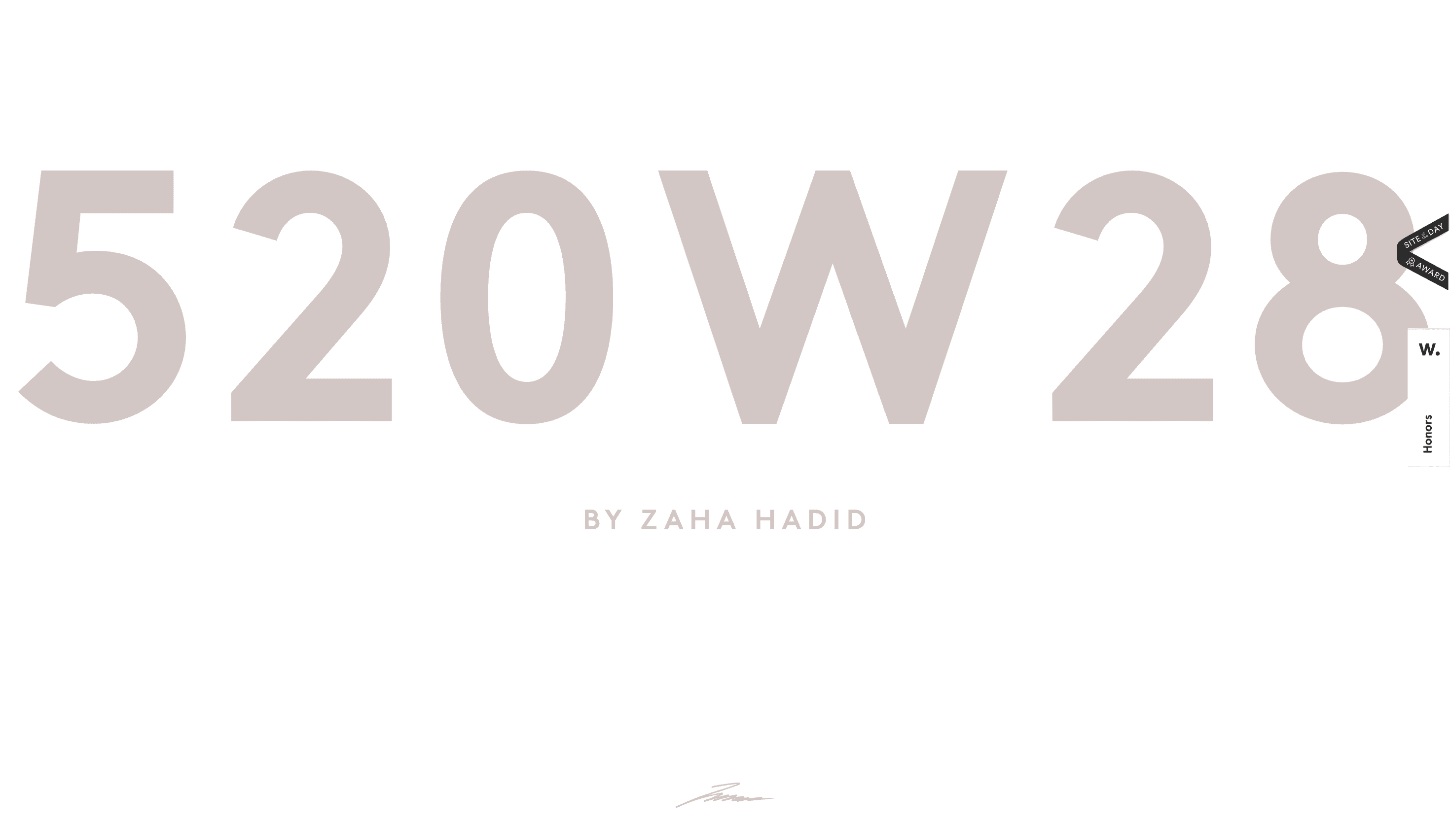 Zaha Hadid's 520W28 — Art, Real Estate website design