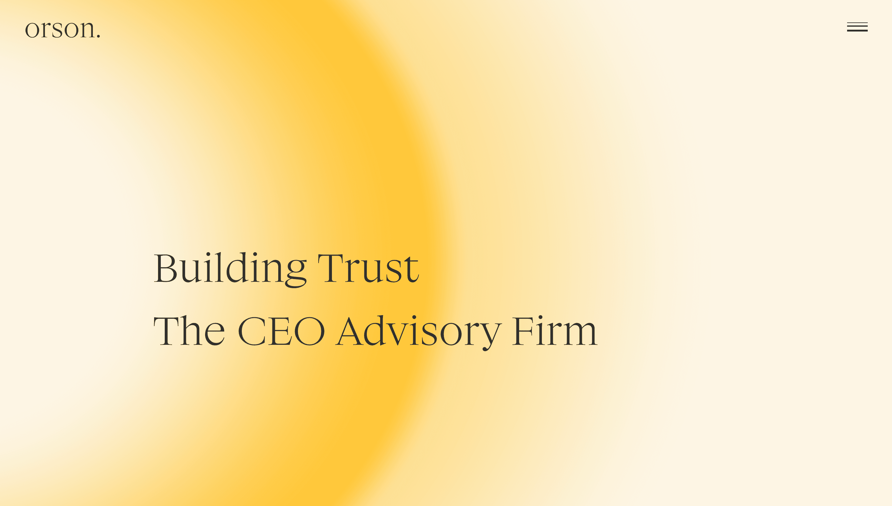 Orson — Agency, Corporate website design