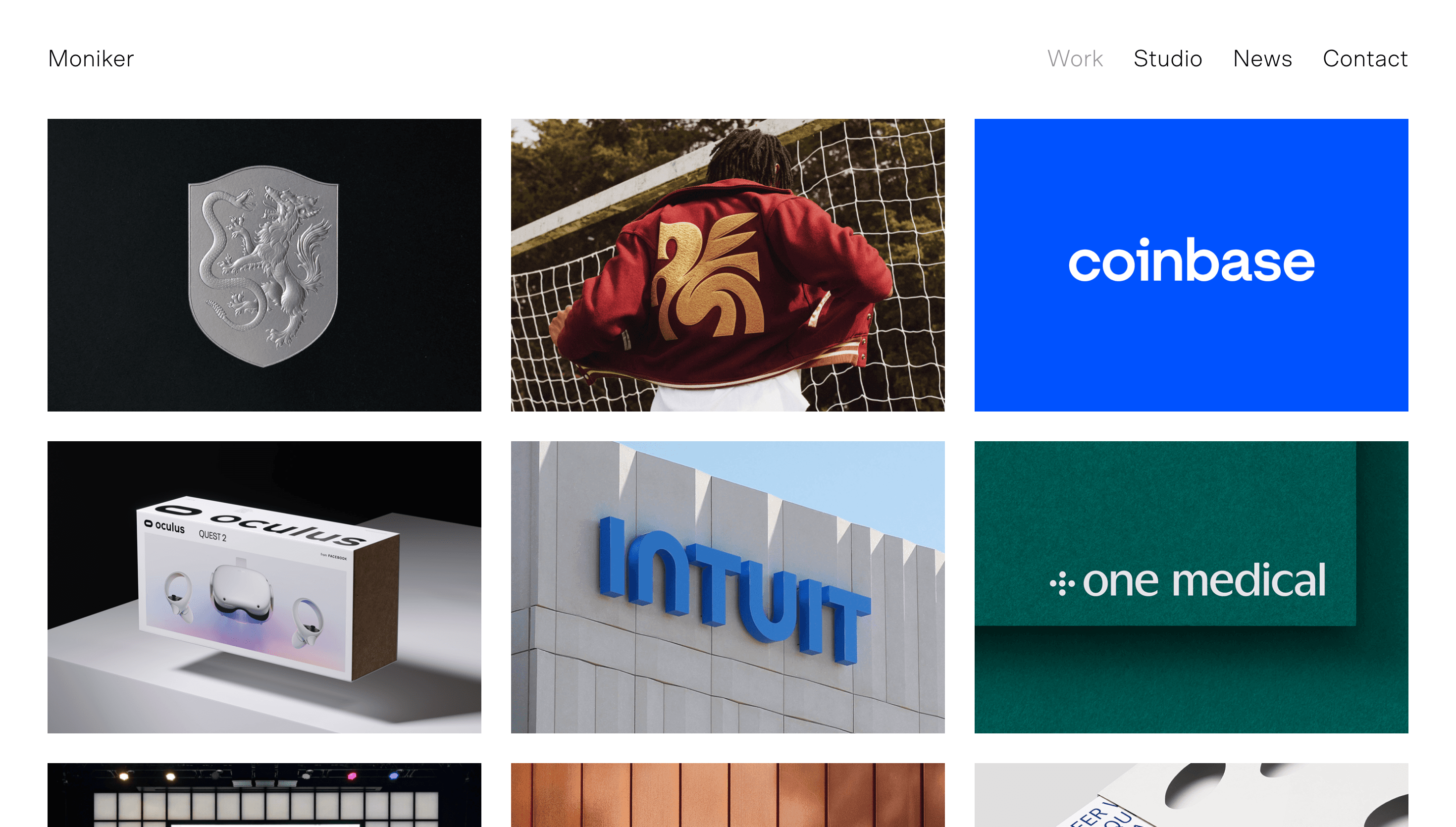 Moniker — Agency, Studio website design