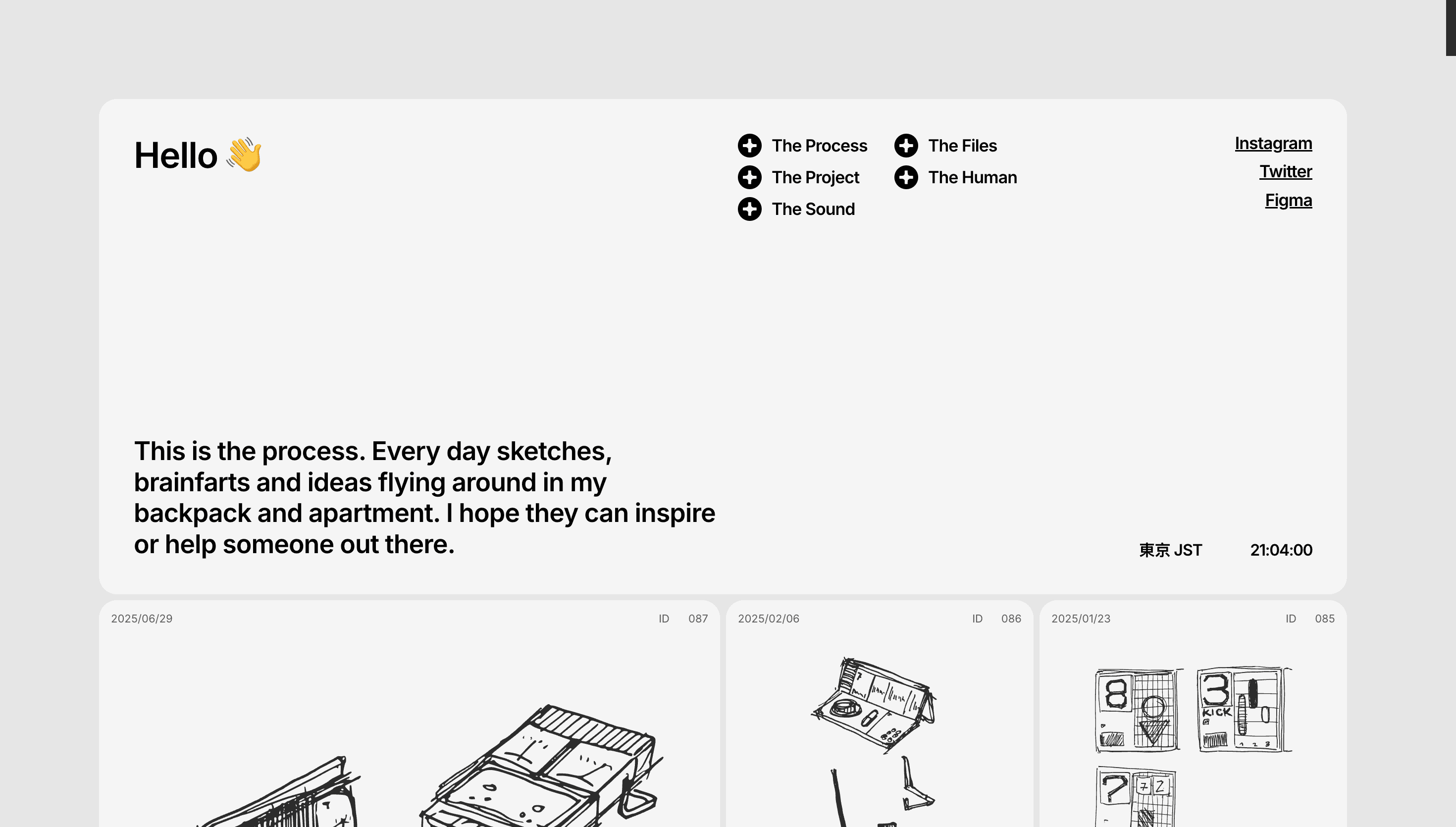 theprocess — Designer, Personal website design