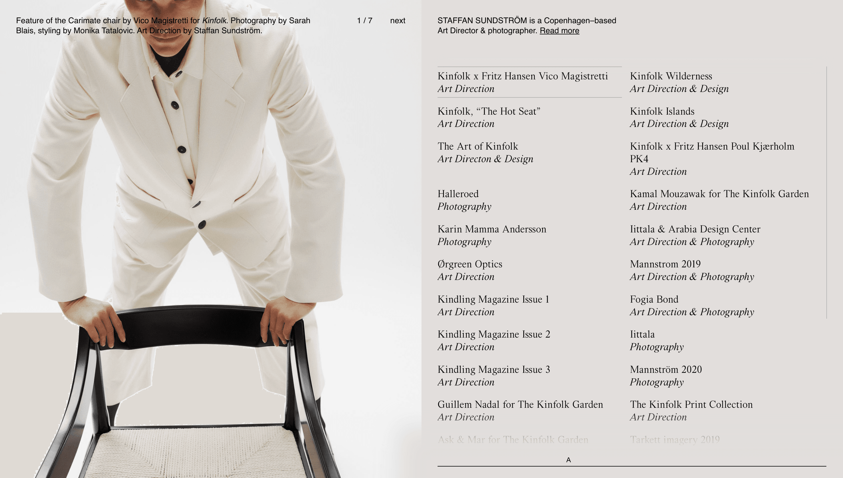 Staffan Sundstr — Art, Designer website design