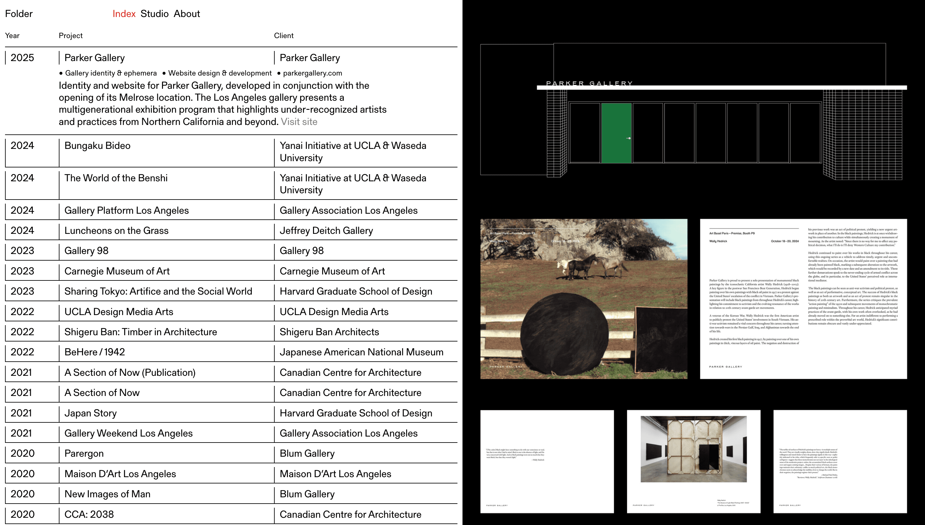 Folder — Agency, Studio website design