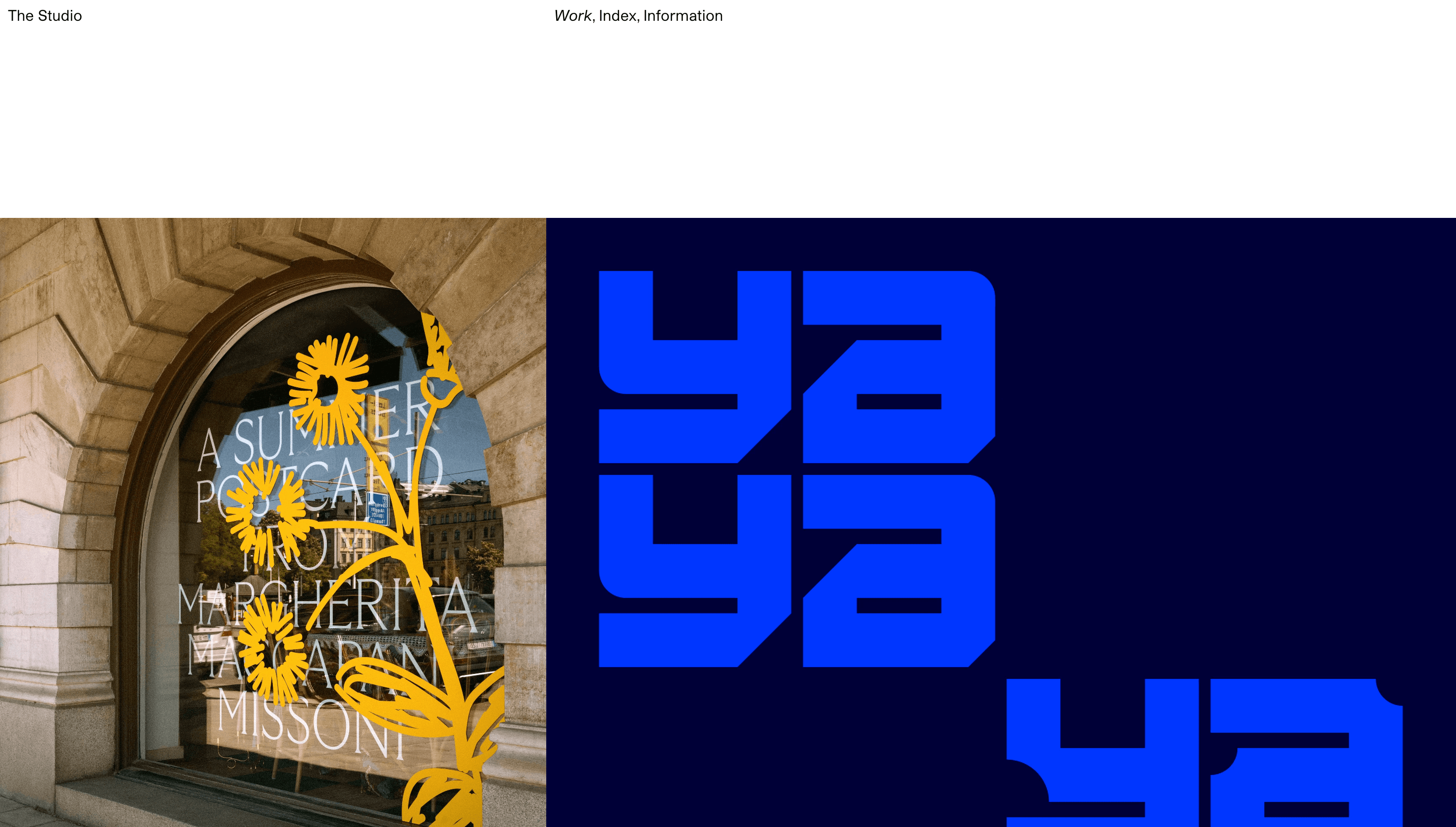The Studio — Agency, Studio website design