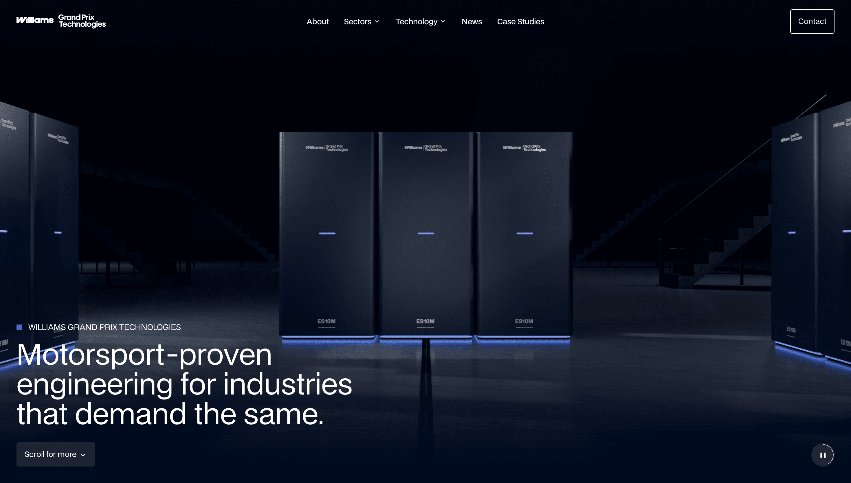 Williams GP Technologies — Tech, Sustainability website design