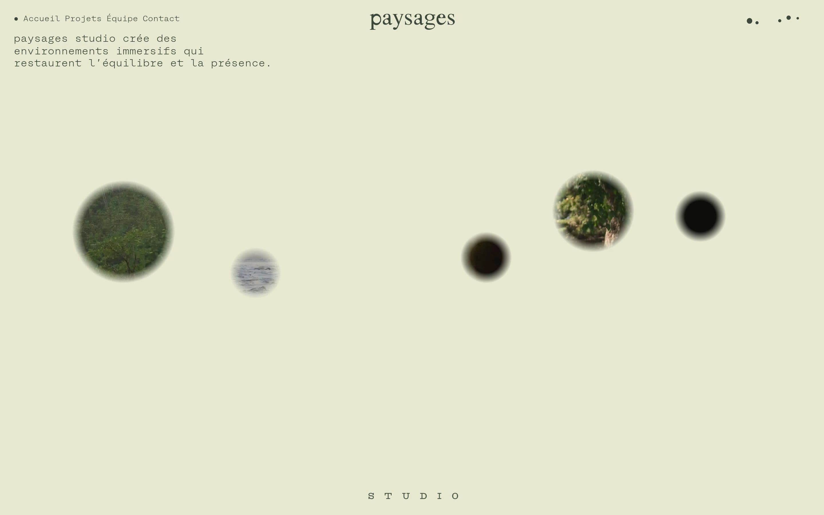 Paysages — Art, Music website design