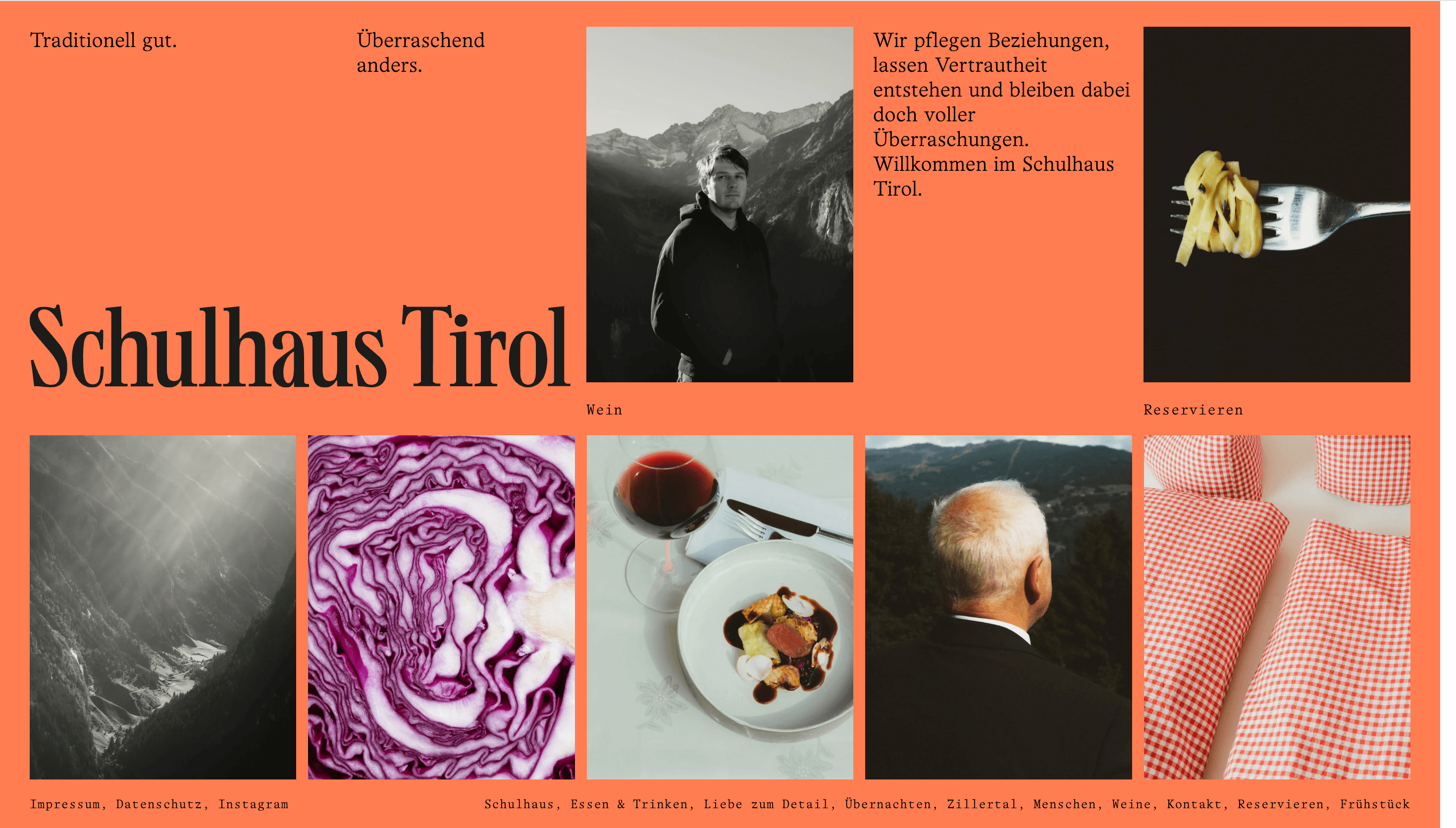 Schulhaus Tirol — Corporate, Classic website design