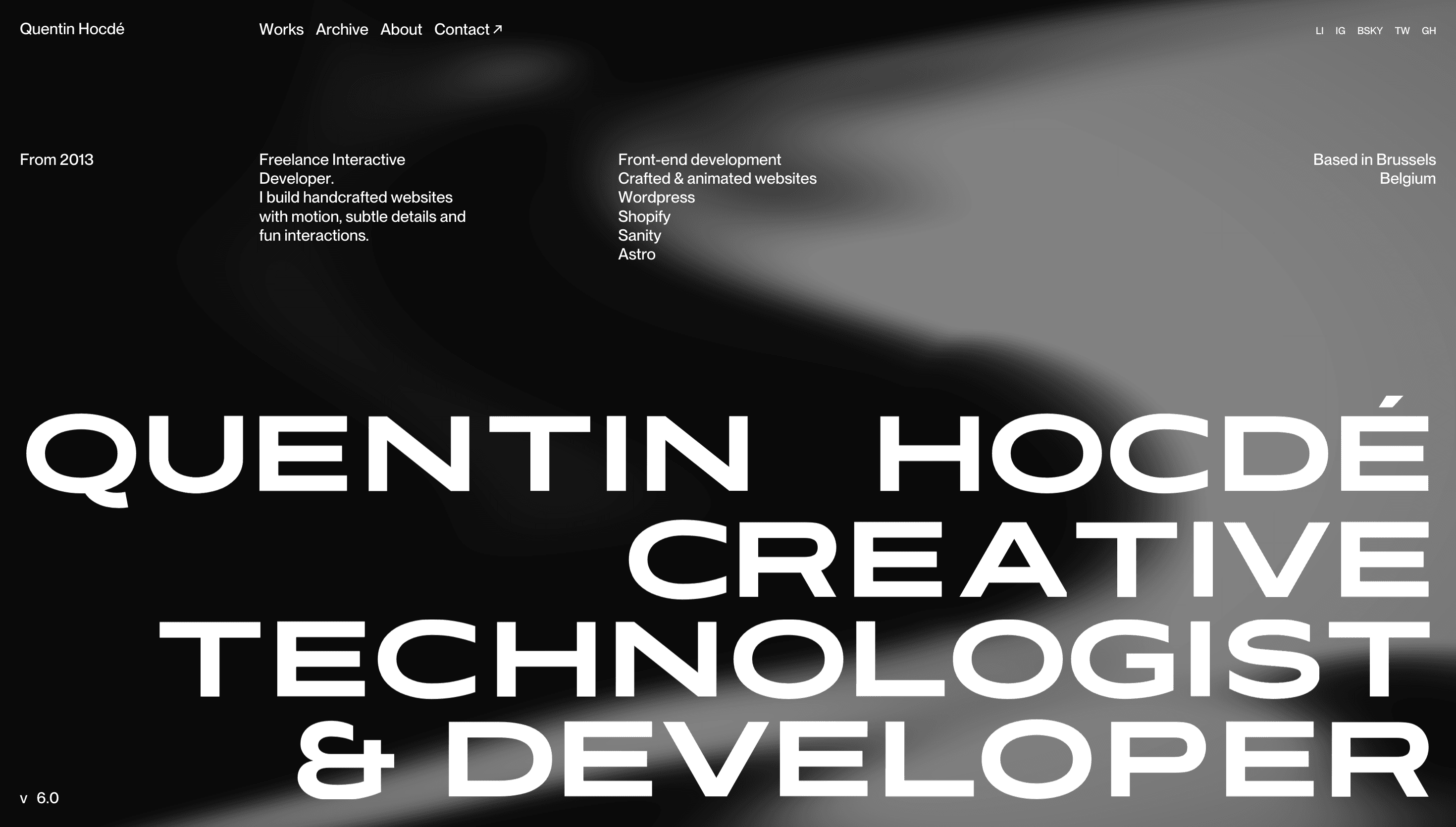 Quentin Hocdé — Developer, Portfolio website design