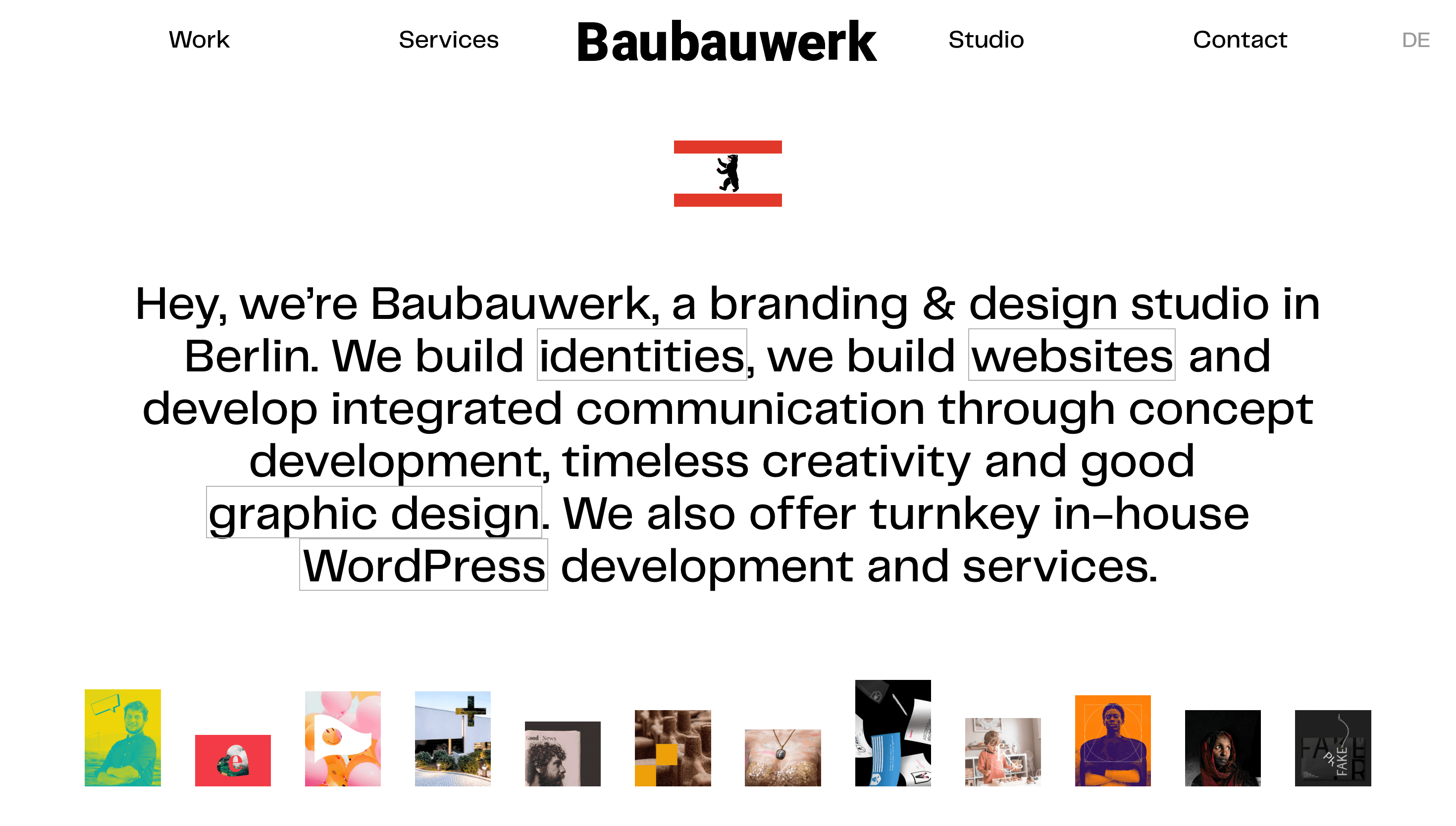 Baubauwerk — Branding, Agency website design