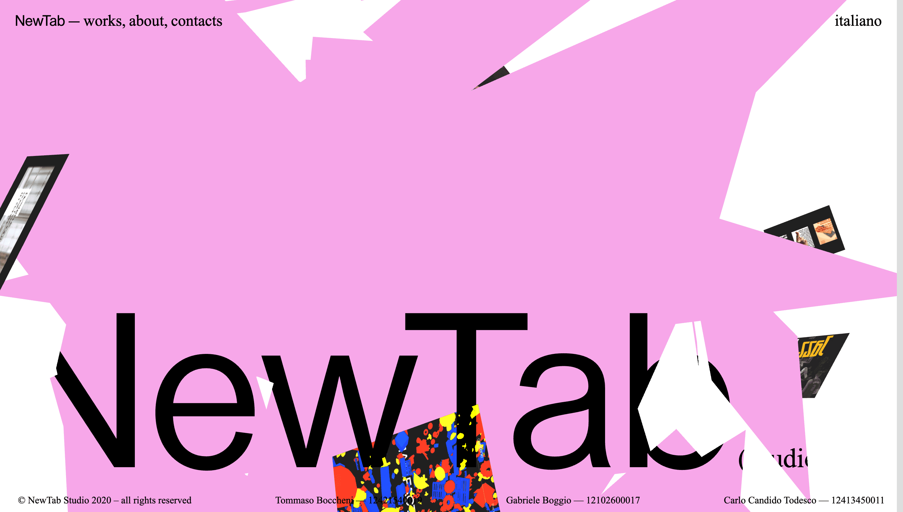 NewTab Studio — Studio, Agency website design