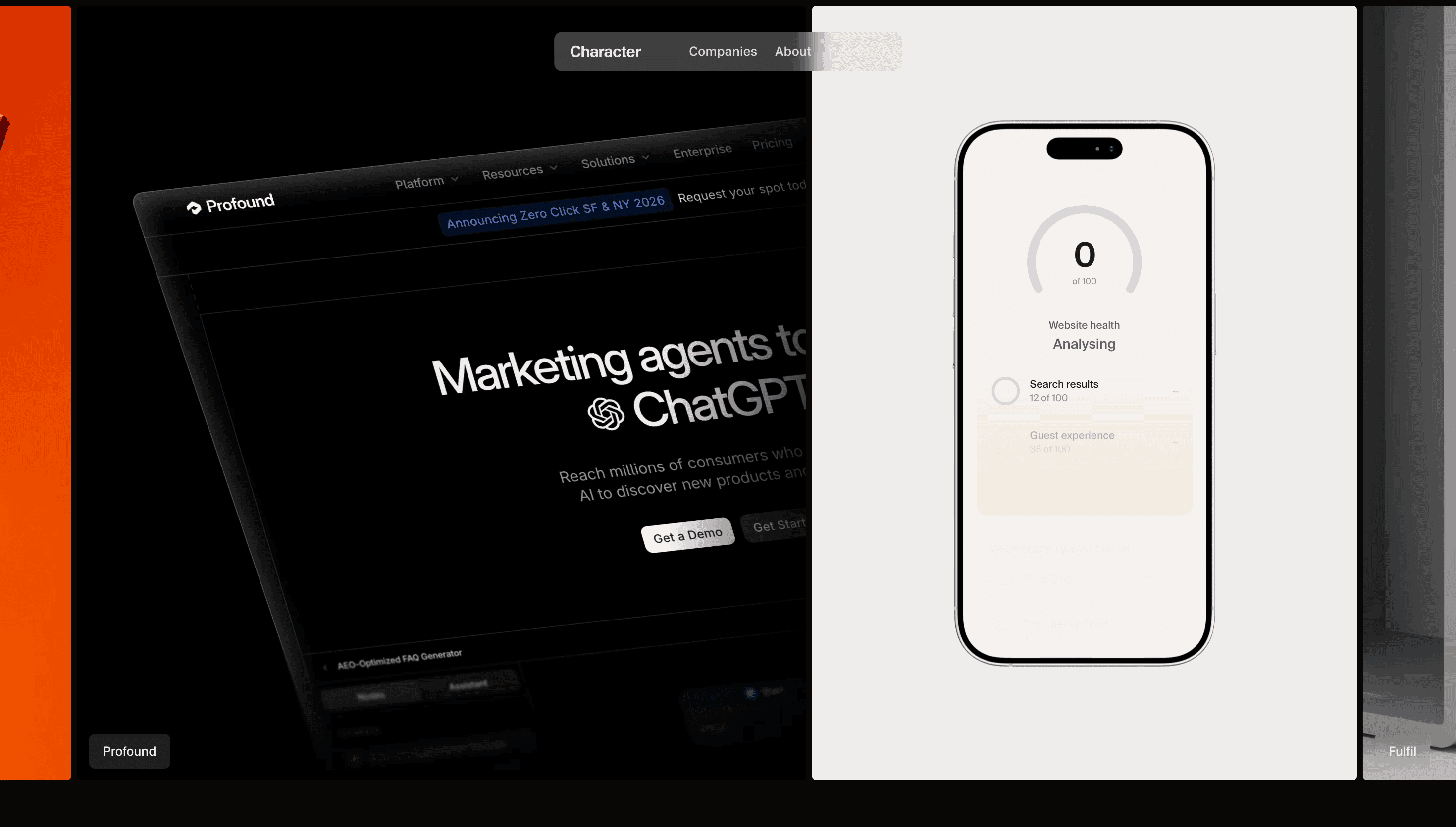 Character — Agency, Studio website design